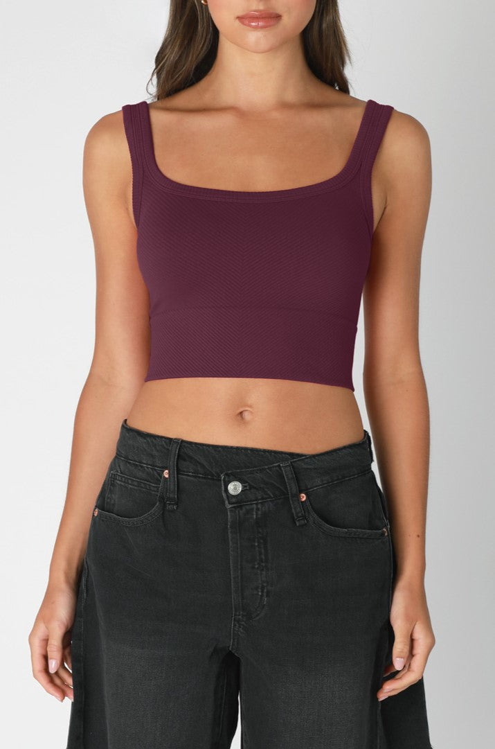 Chevron Rib Crop Top