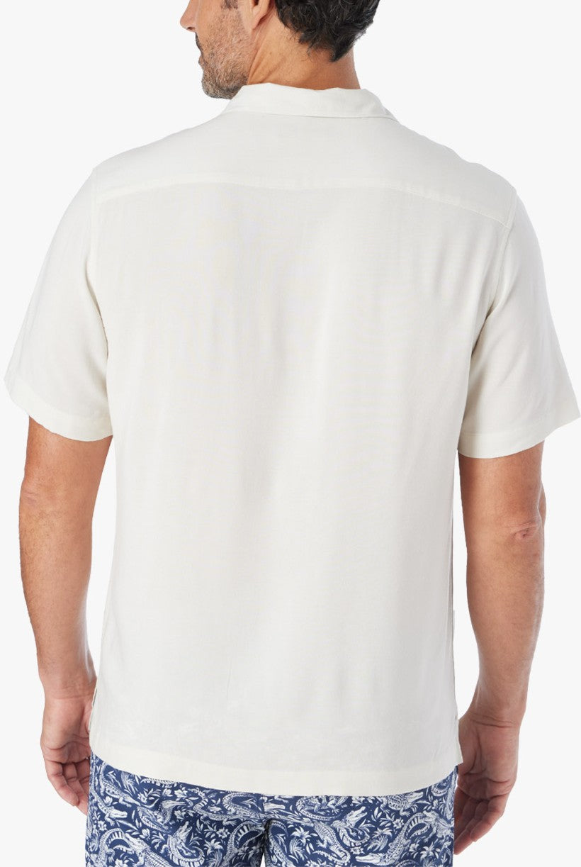 The Marina Camp Shirt- White Lotus