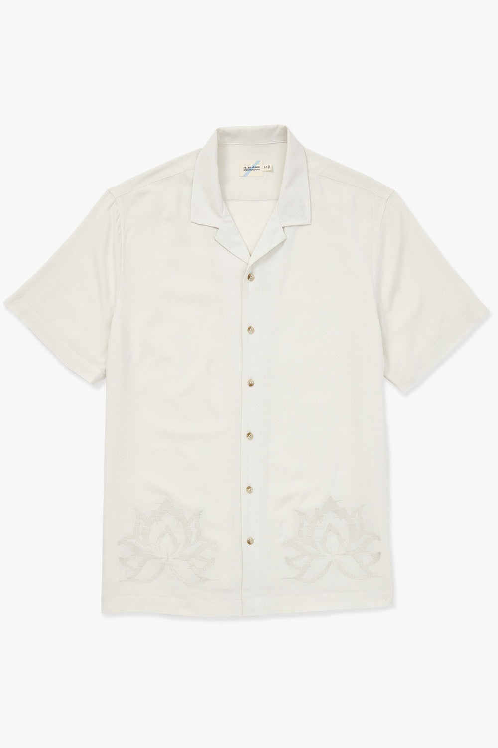 The Marina Camp Shirt- White Lotus