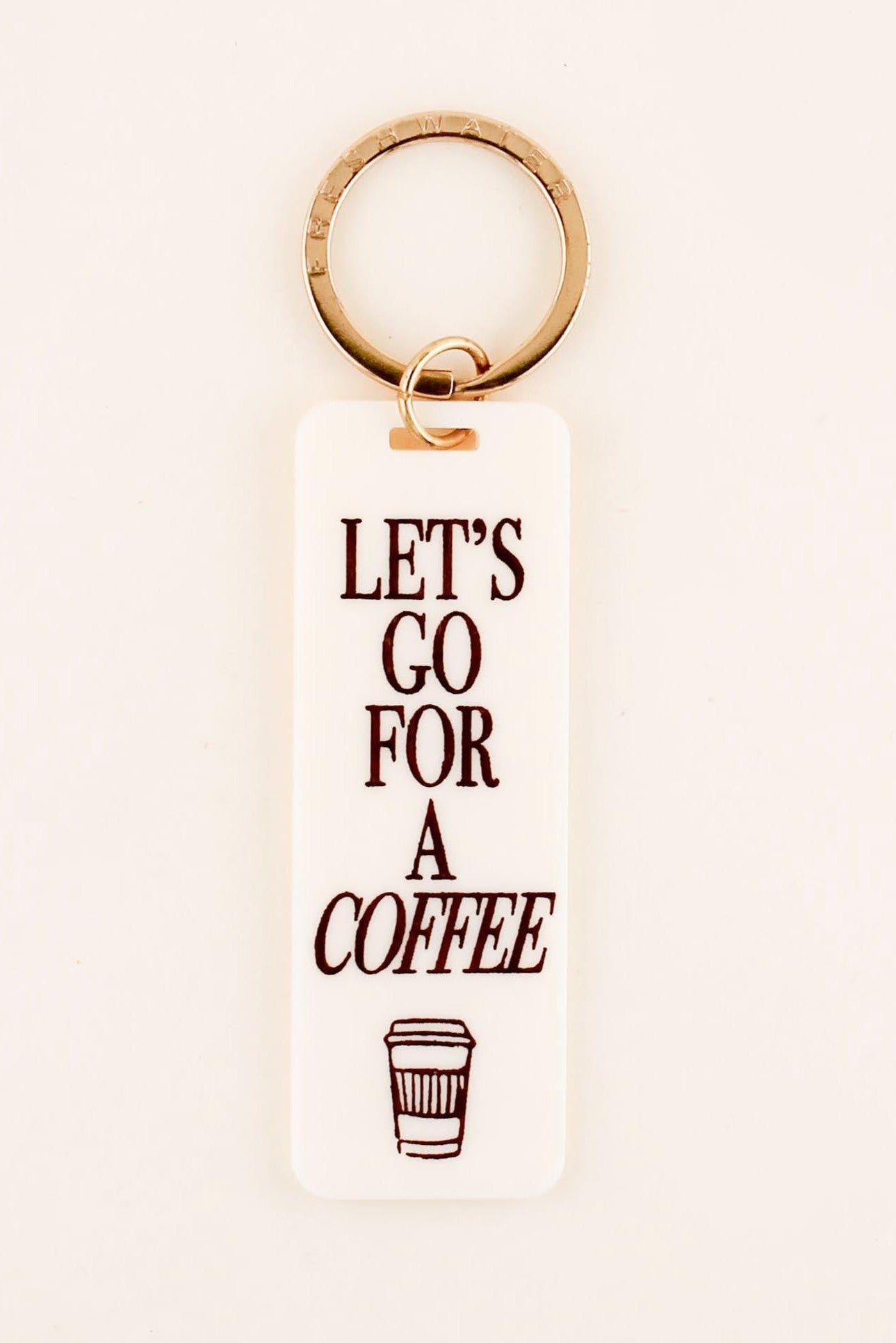 Lets Go For A Coffee Keychain