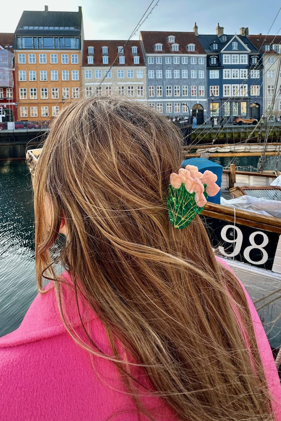 Handpainted Tulip Claw Clip