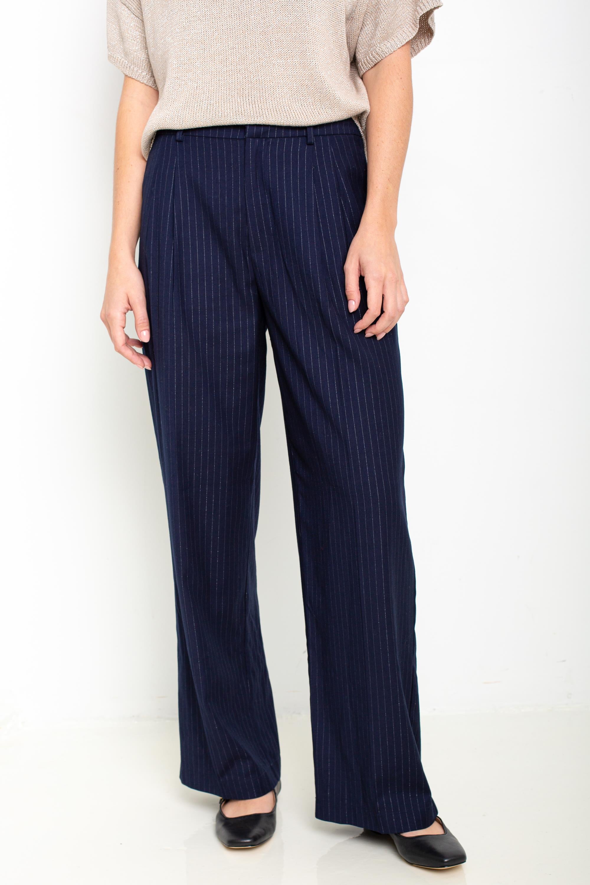 Lurex Stripe Trouser