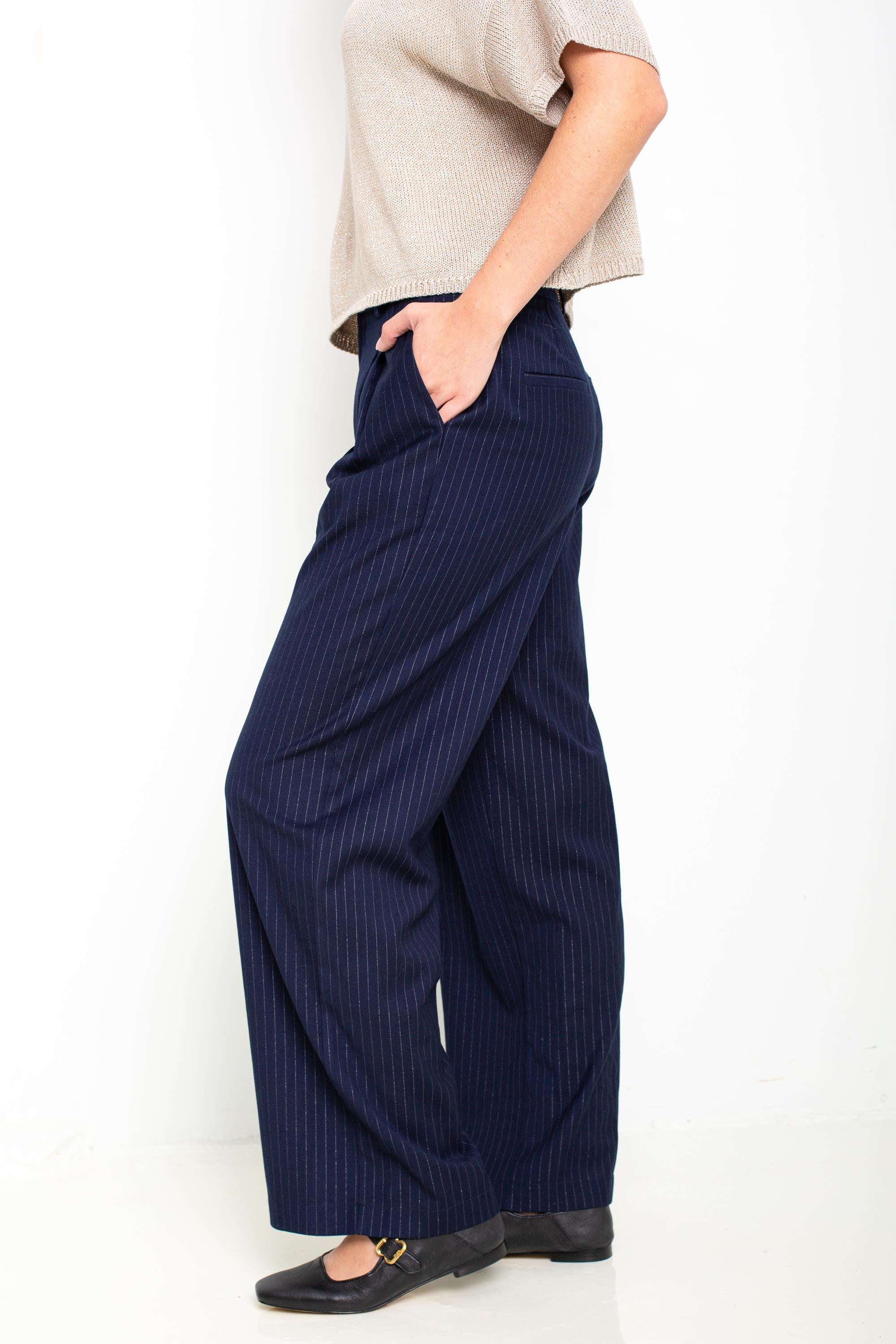 Lurex Stripe Trouser