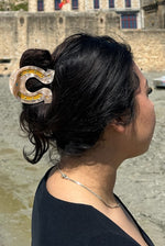 Handpainted Horseshoe Claw Clip