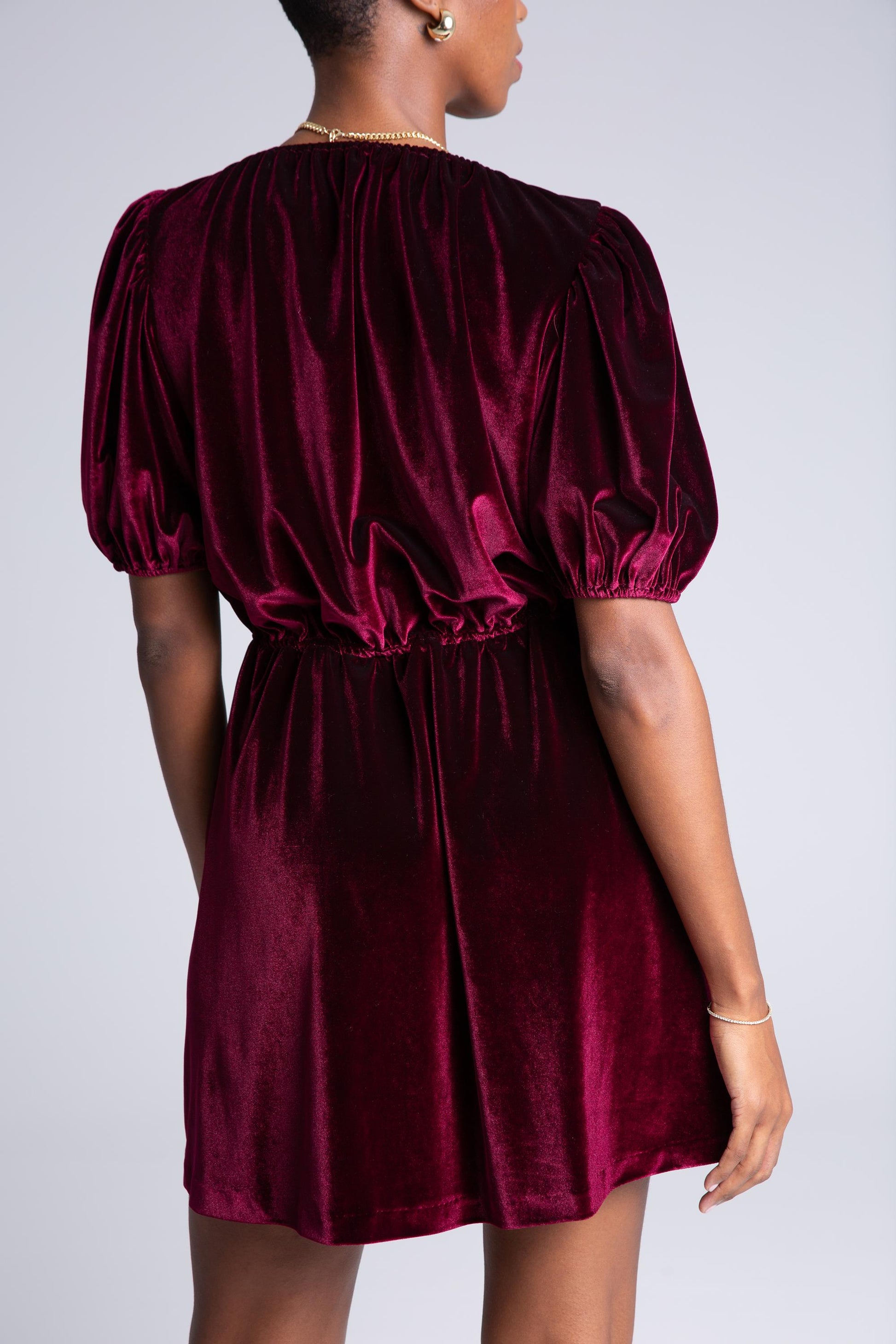 Velvet Mini Dress Merlot As Sample Dark Red / S