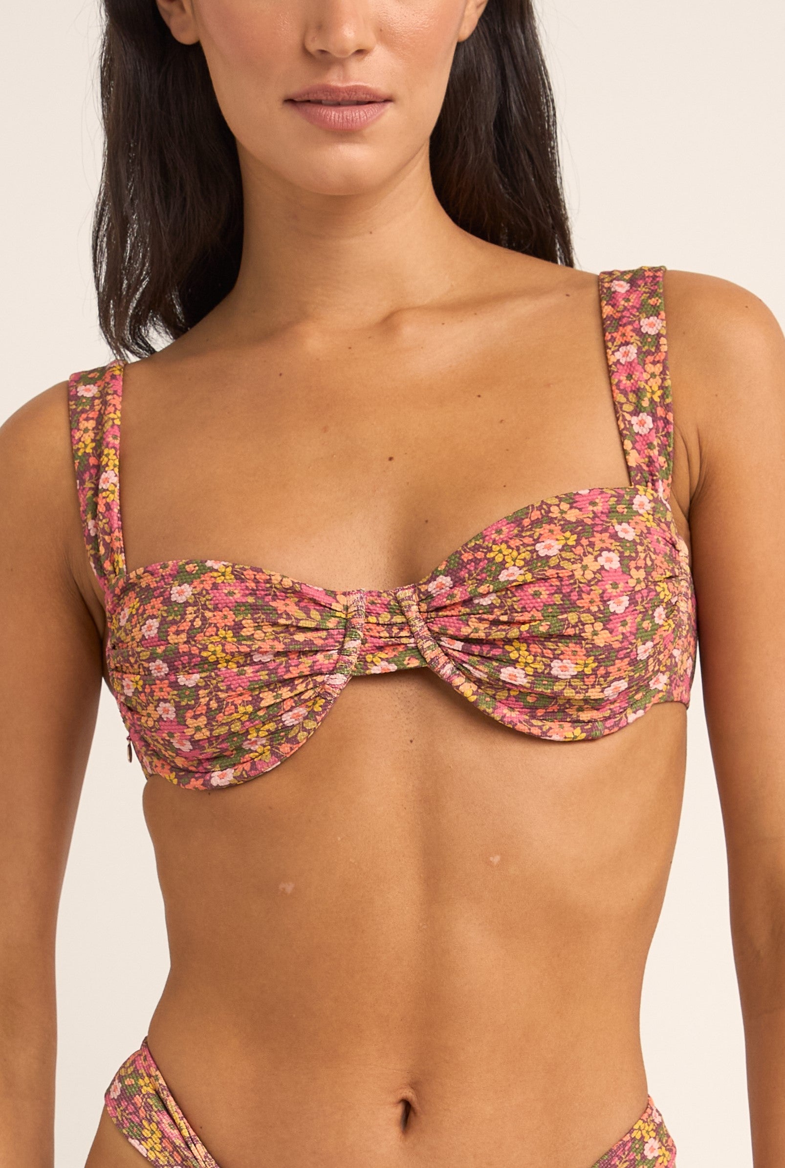 Pink Marie Floral Soft Strap Balconette Top