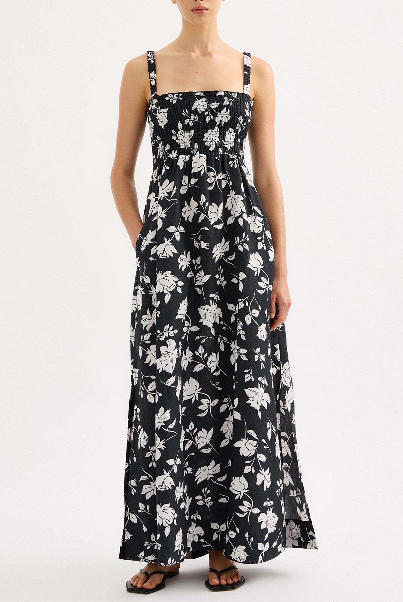 Alba Linen Maxi Dress