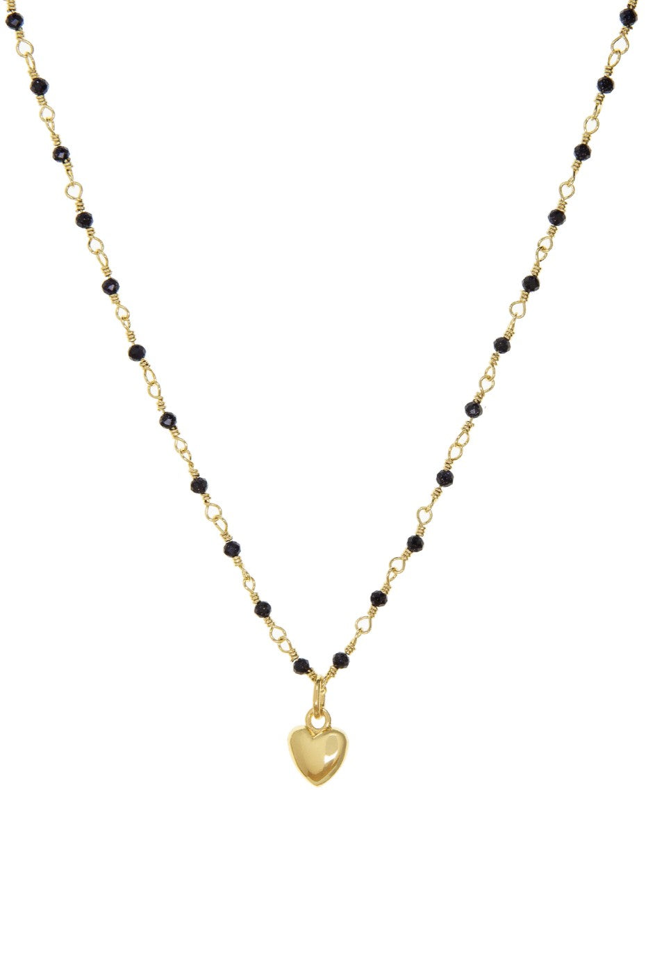 Delicate Chain Necklace With Puffy Heart