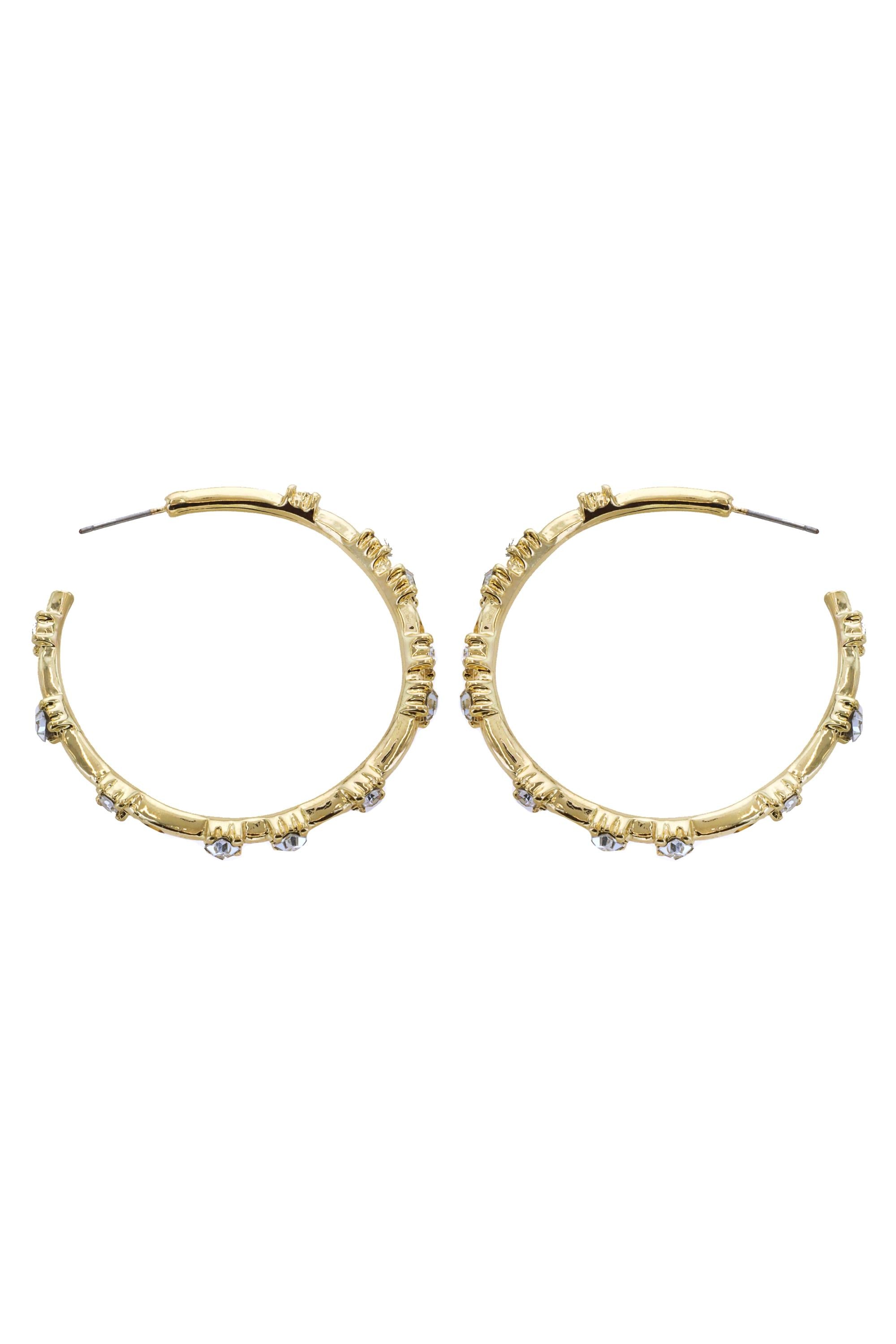 1.87 In Earring Gold Pronge Diamond Hcl