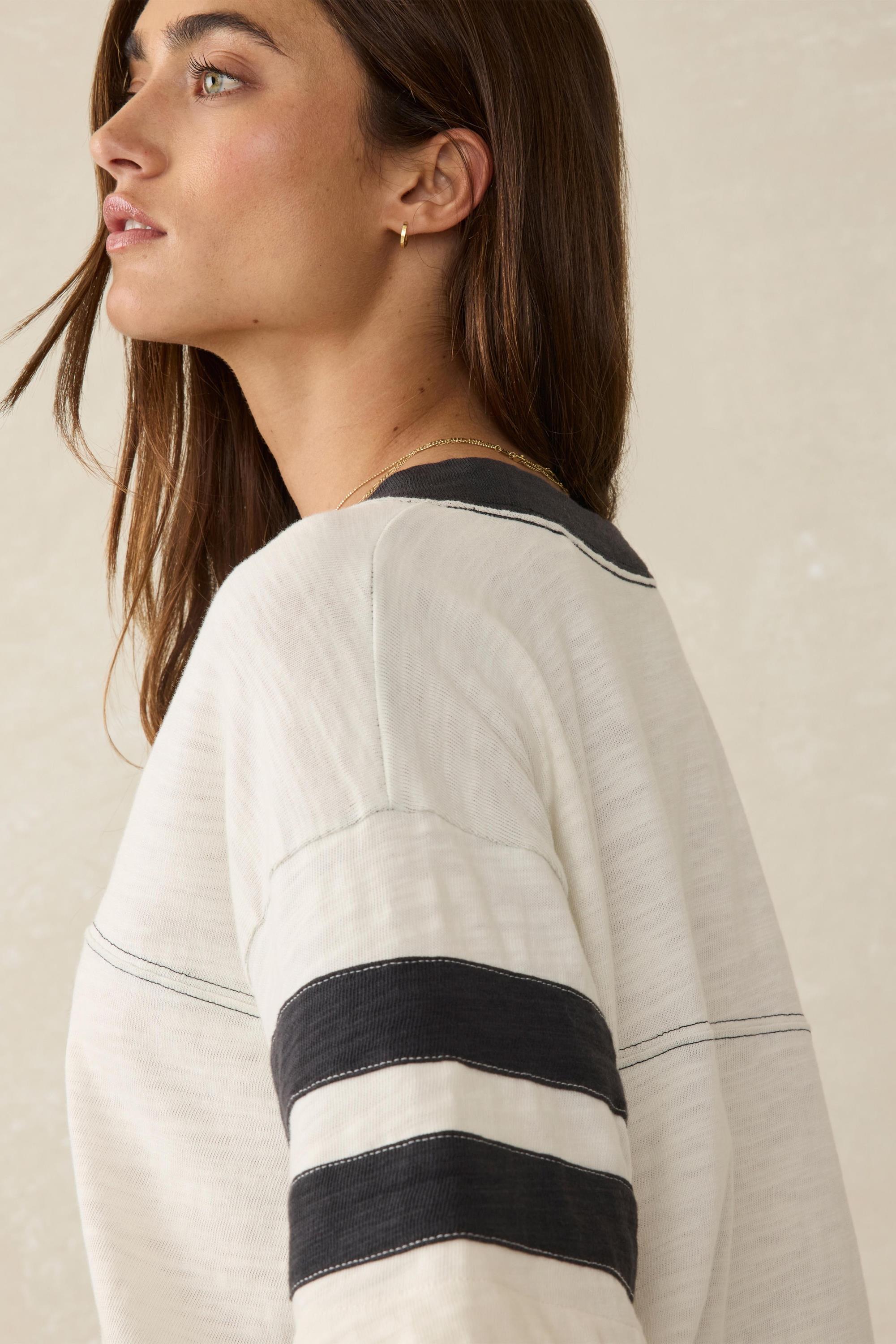 Sunwashed Slub Varsity Tee