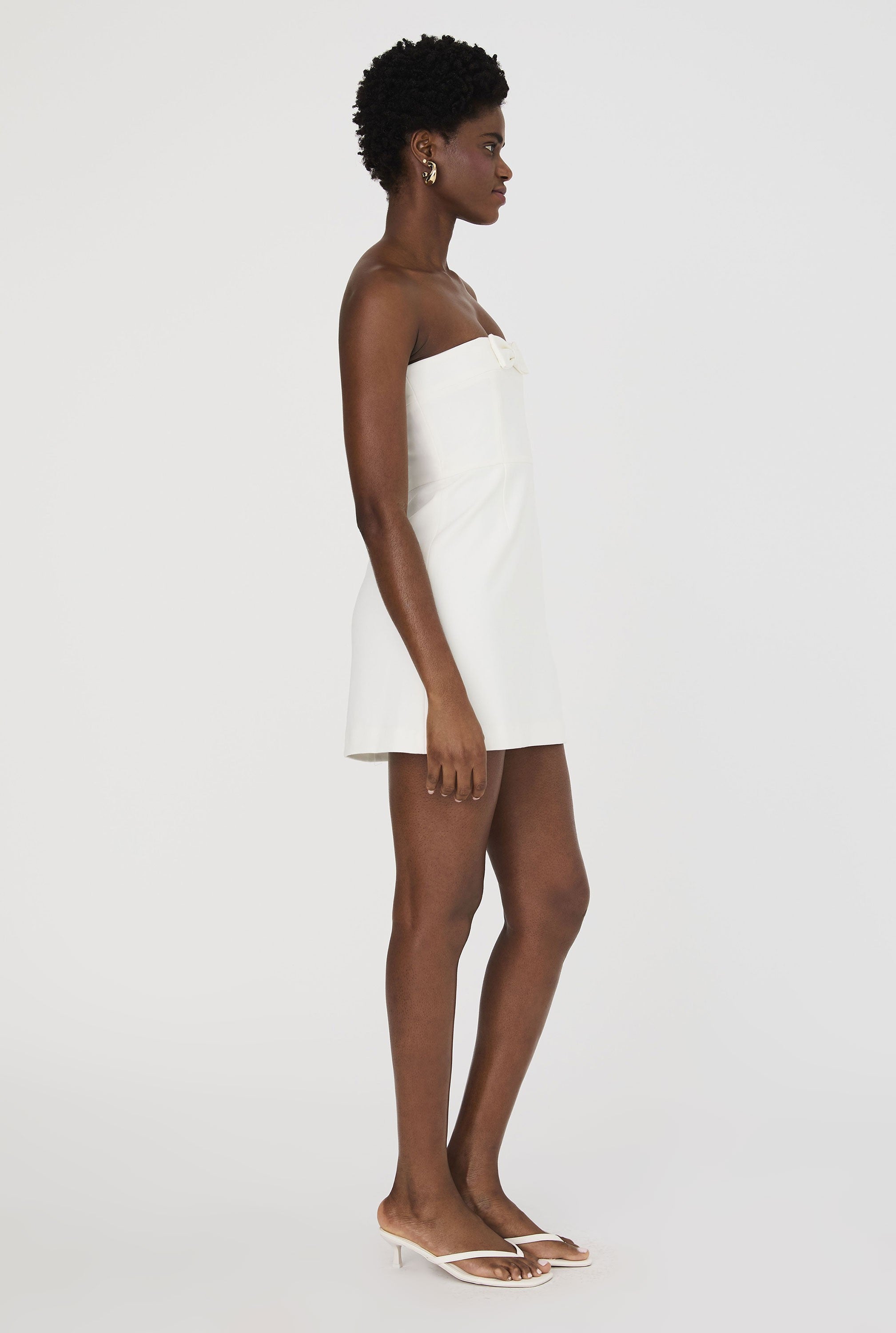 Whisper Strapless Bow Mini Dress