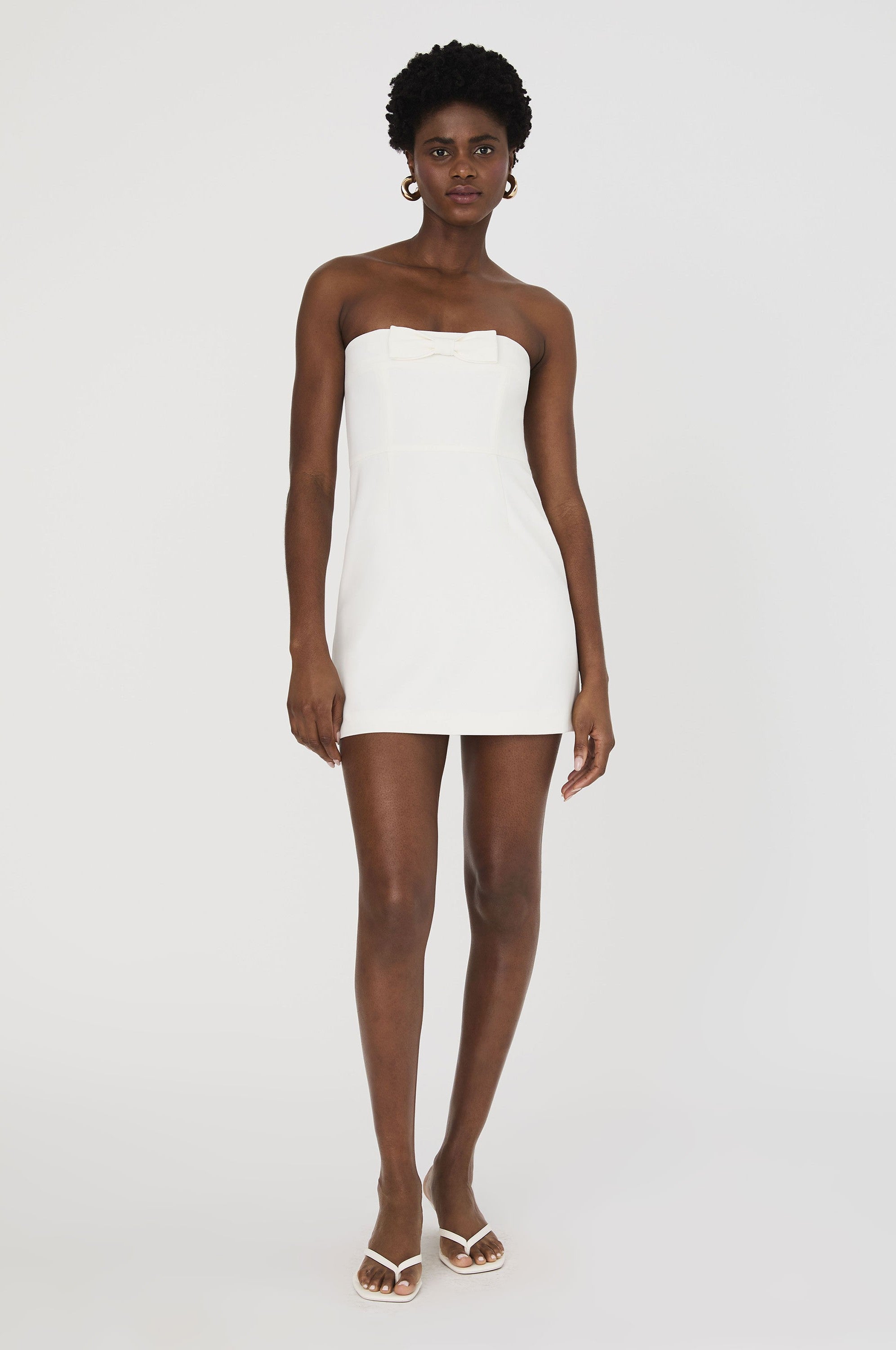 Whisper Strapless Bow Mini Dress