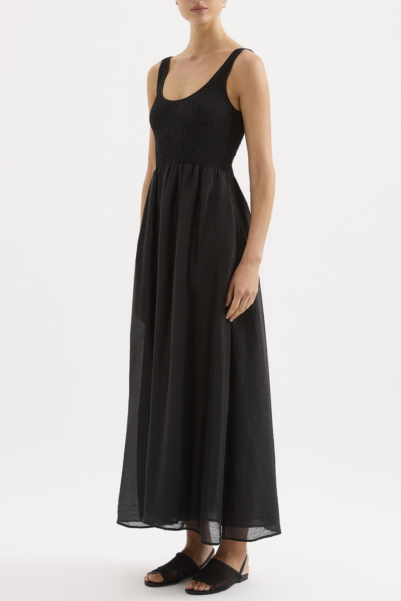 black dress loose Kova Maxi Dress Black – South Moon Under