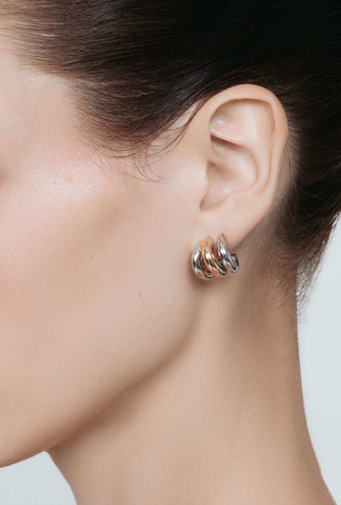 Triple Two Toned Hoop