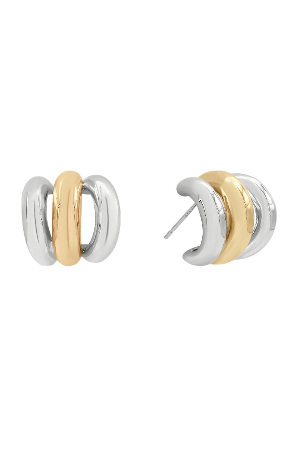 Triple Two Toned Hoop