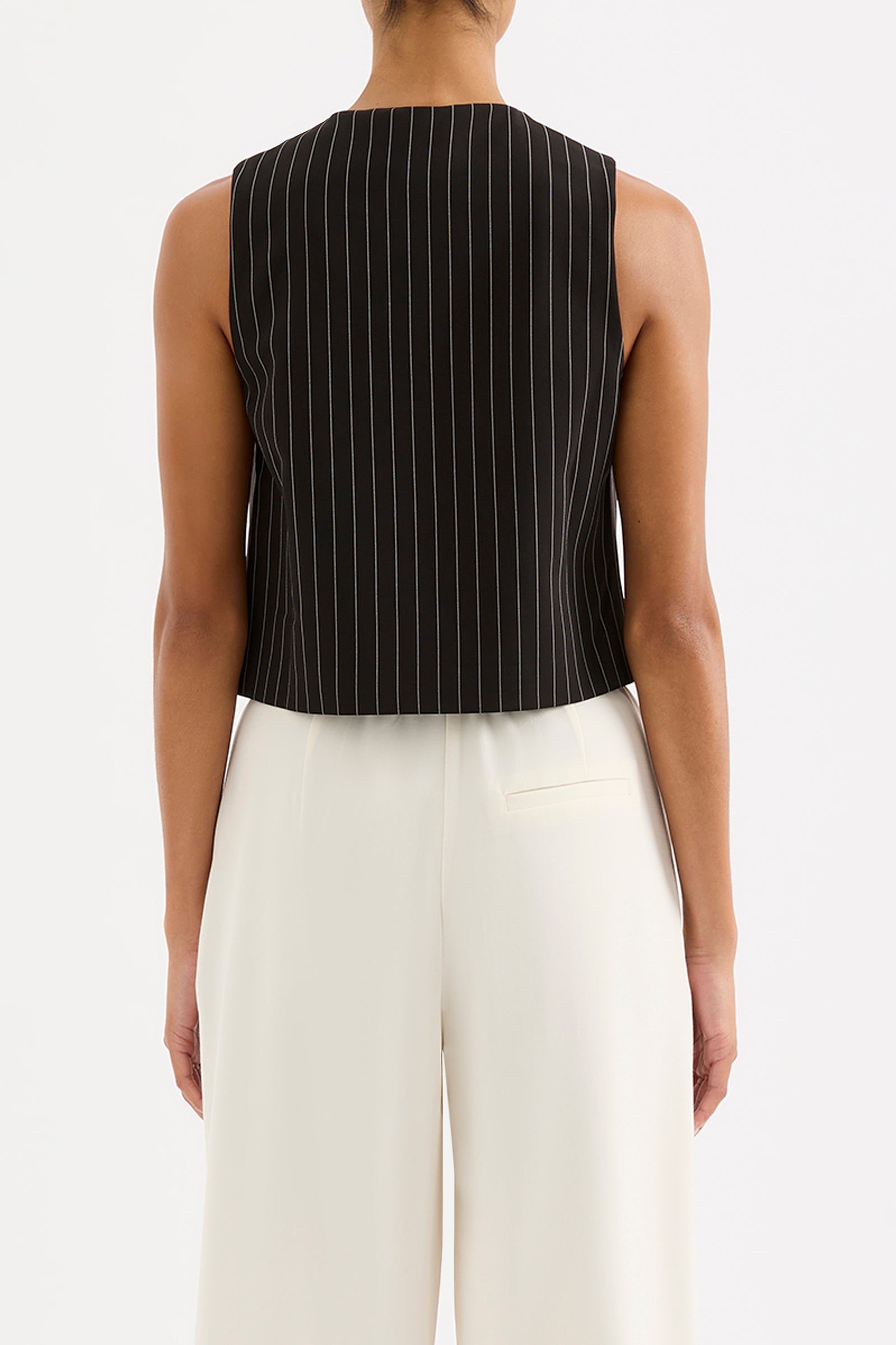Maeve Pinstripe Vest