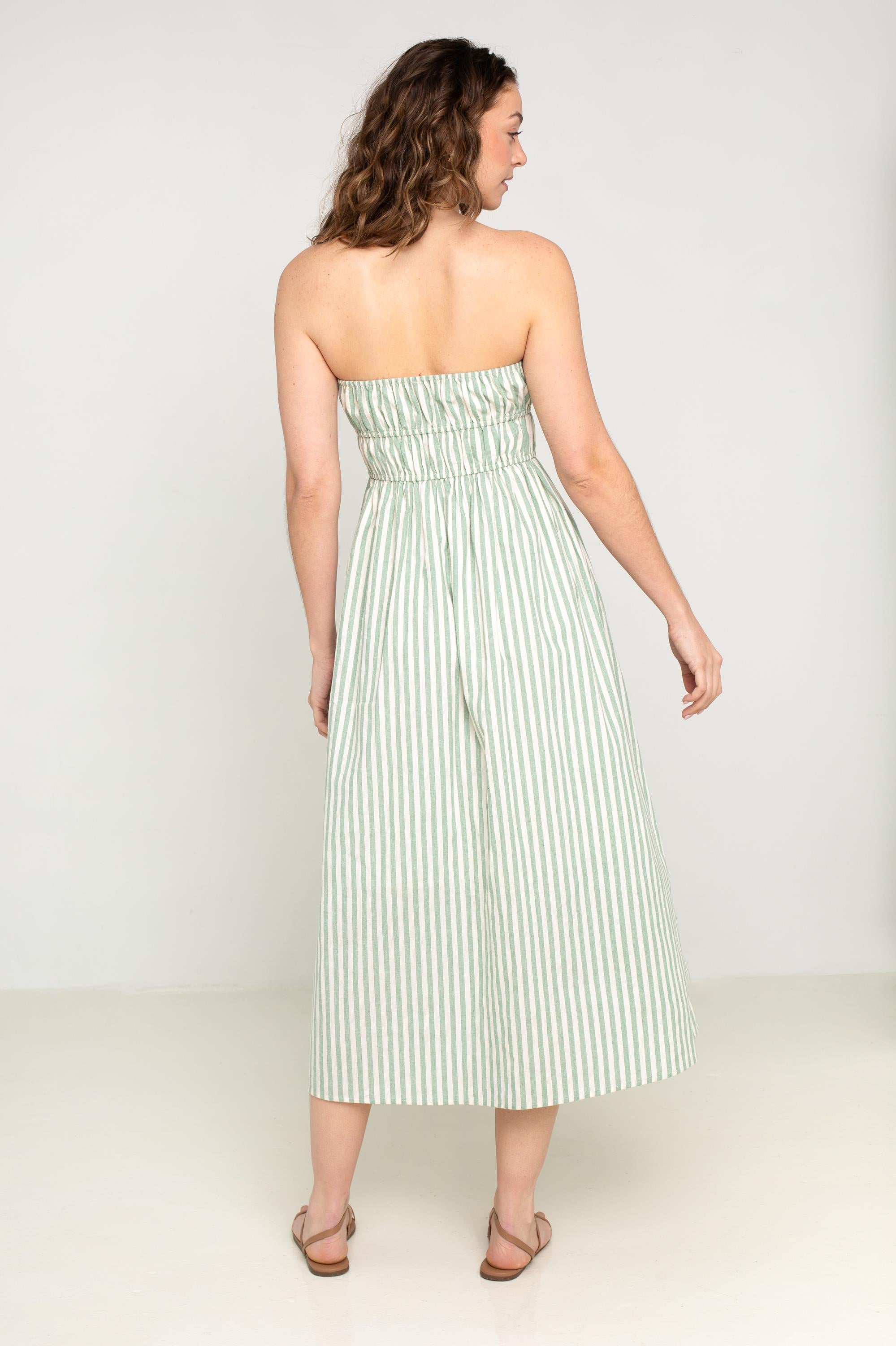 Peyton Strapless Midi Dress