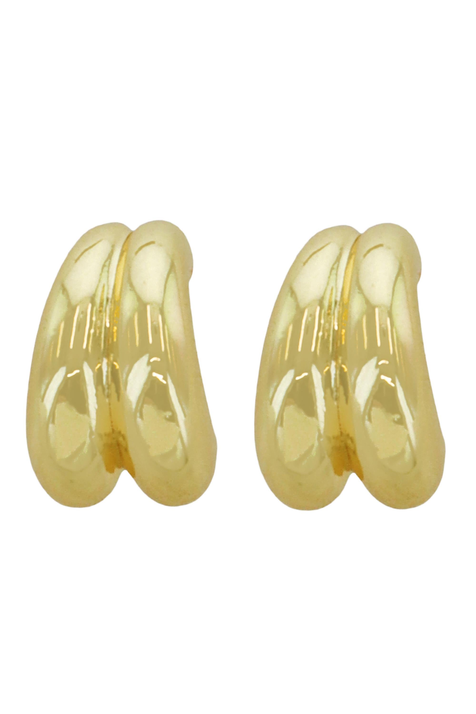 Gold Split Post Earrings