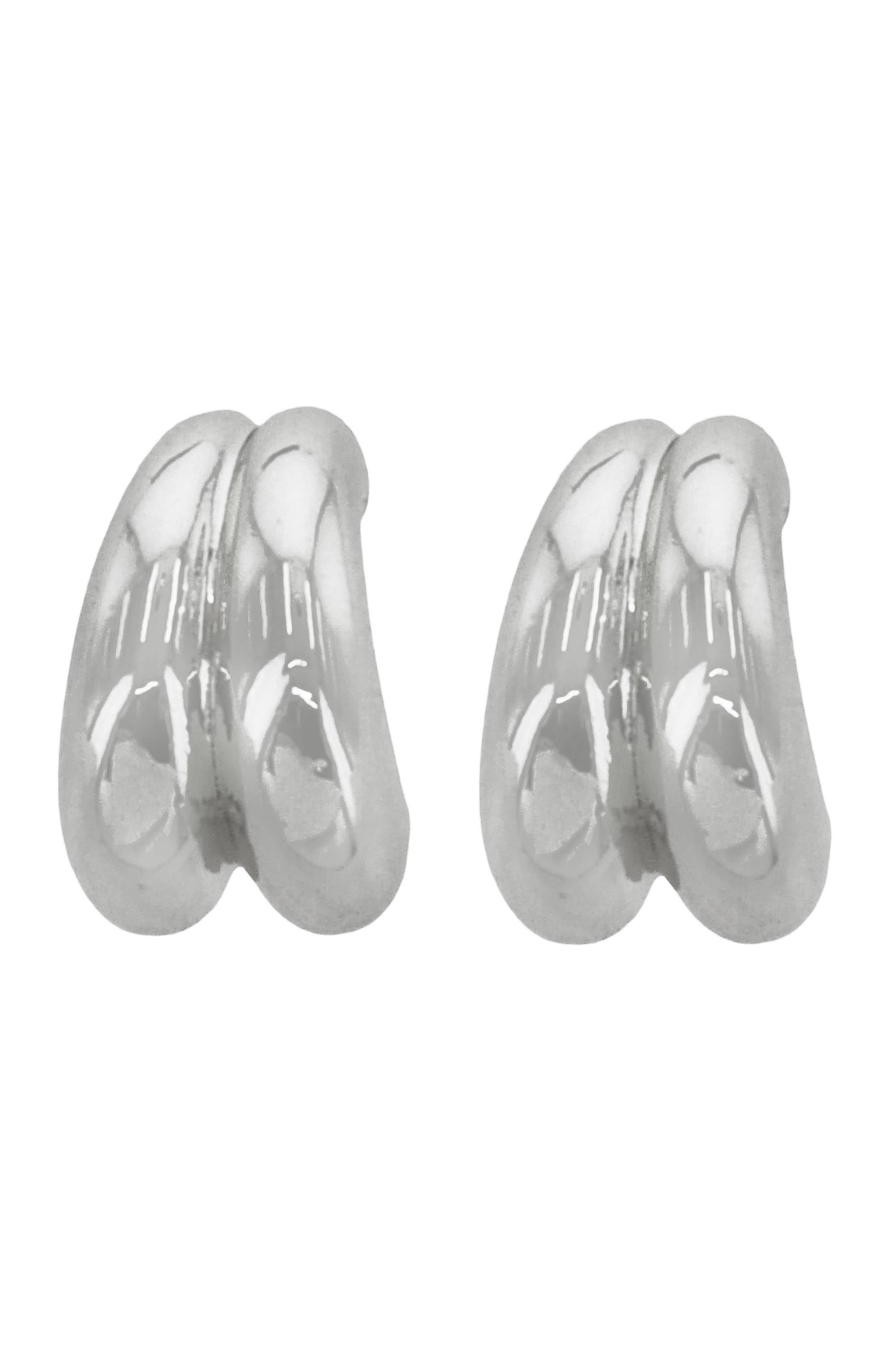 Silver Split Post Earrings