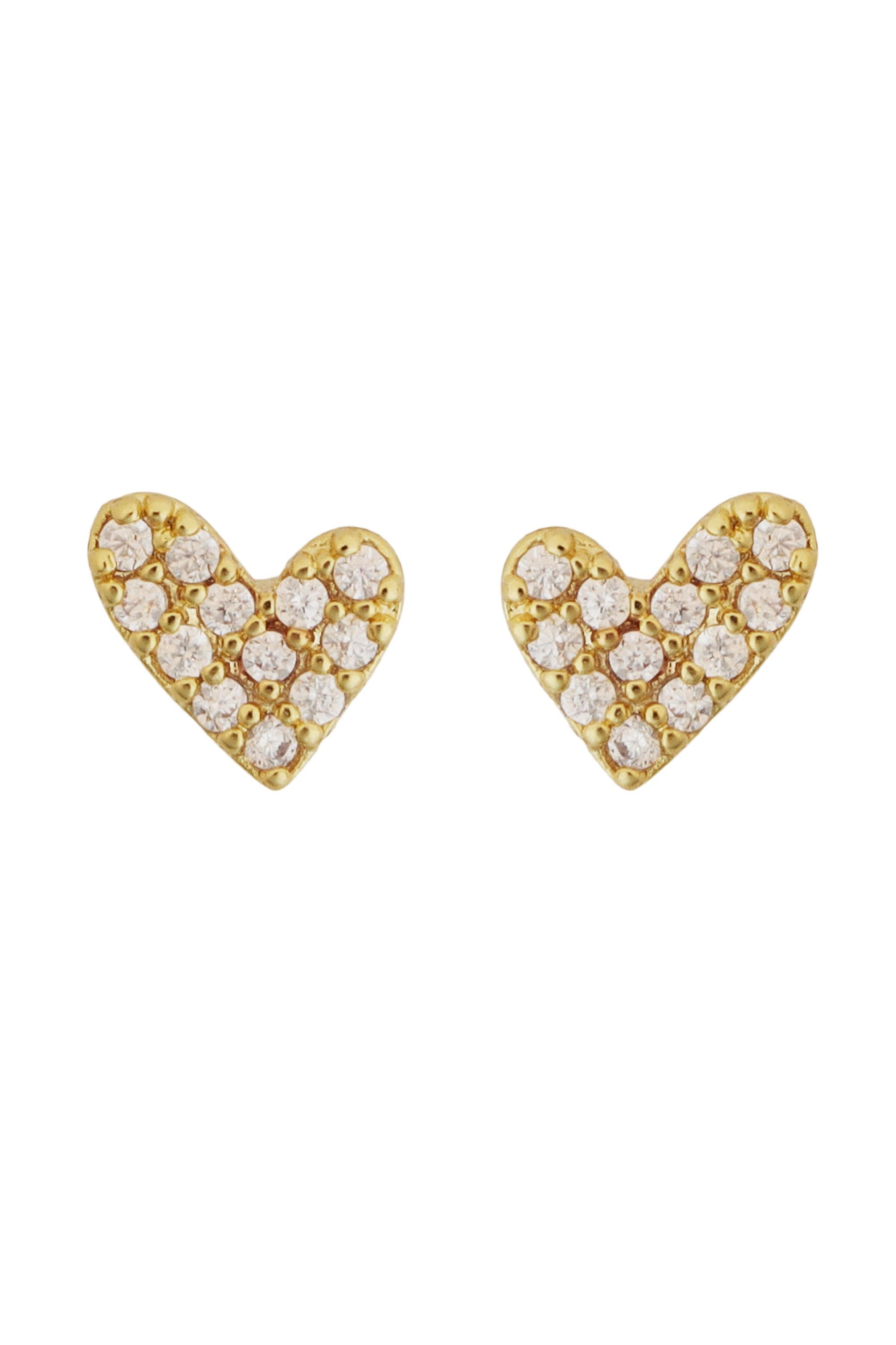Pave Heart Stud