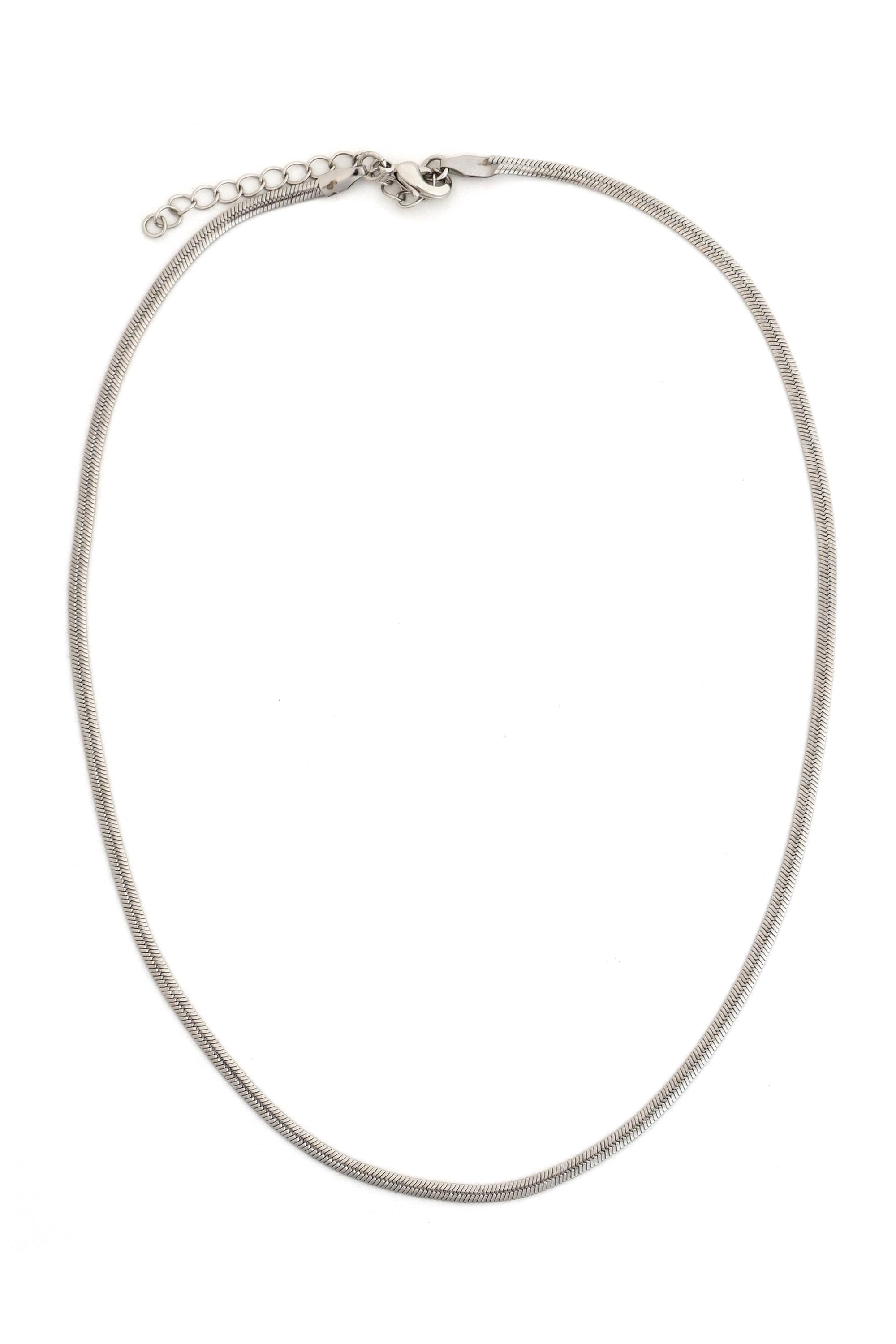 Silver Thin Snake Chain Neck