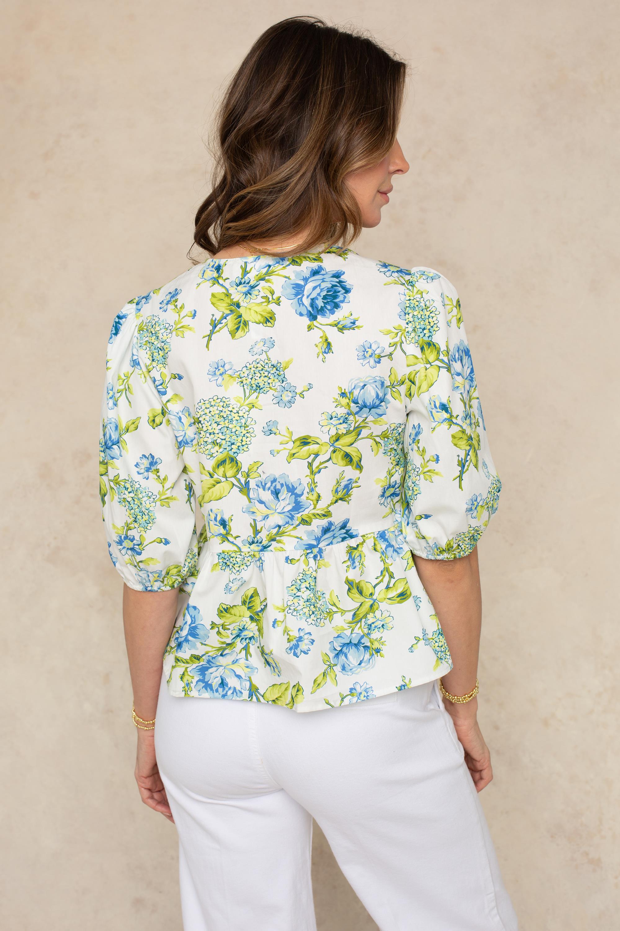 Susy Tie Front Poplin Blouse