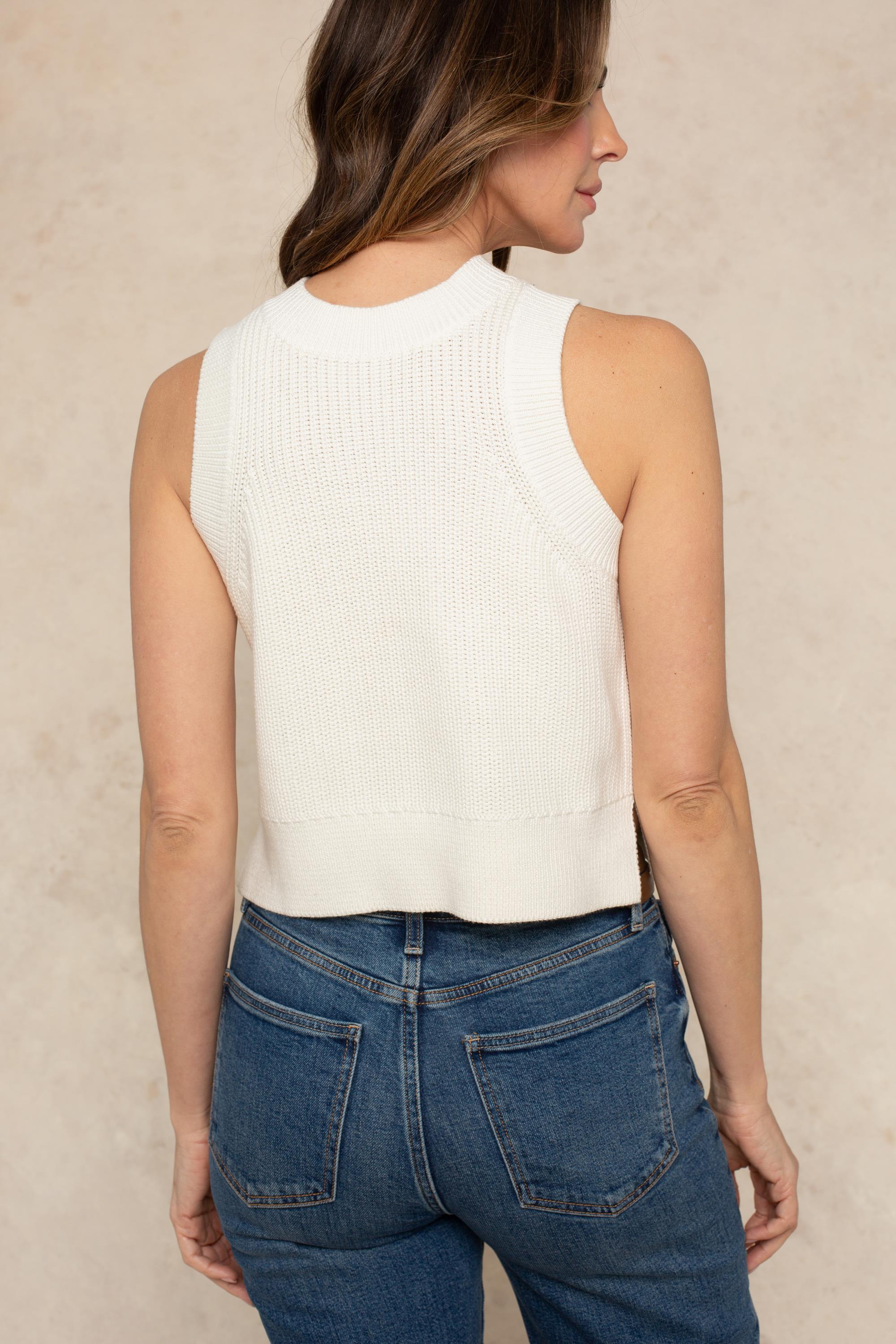 Cleo Sleeveless Crew Sweater