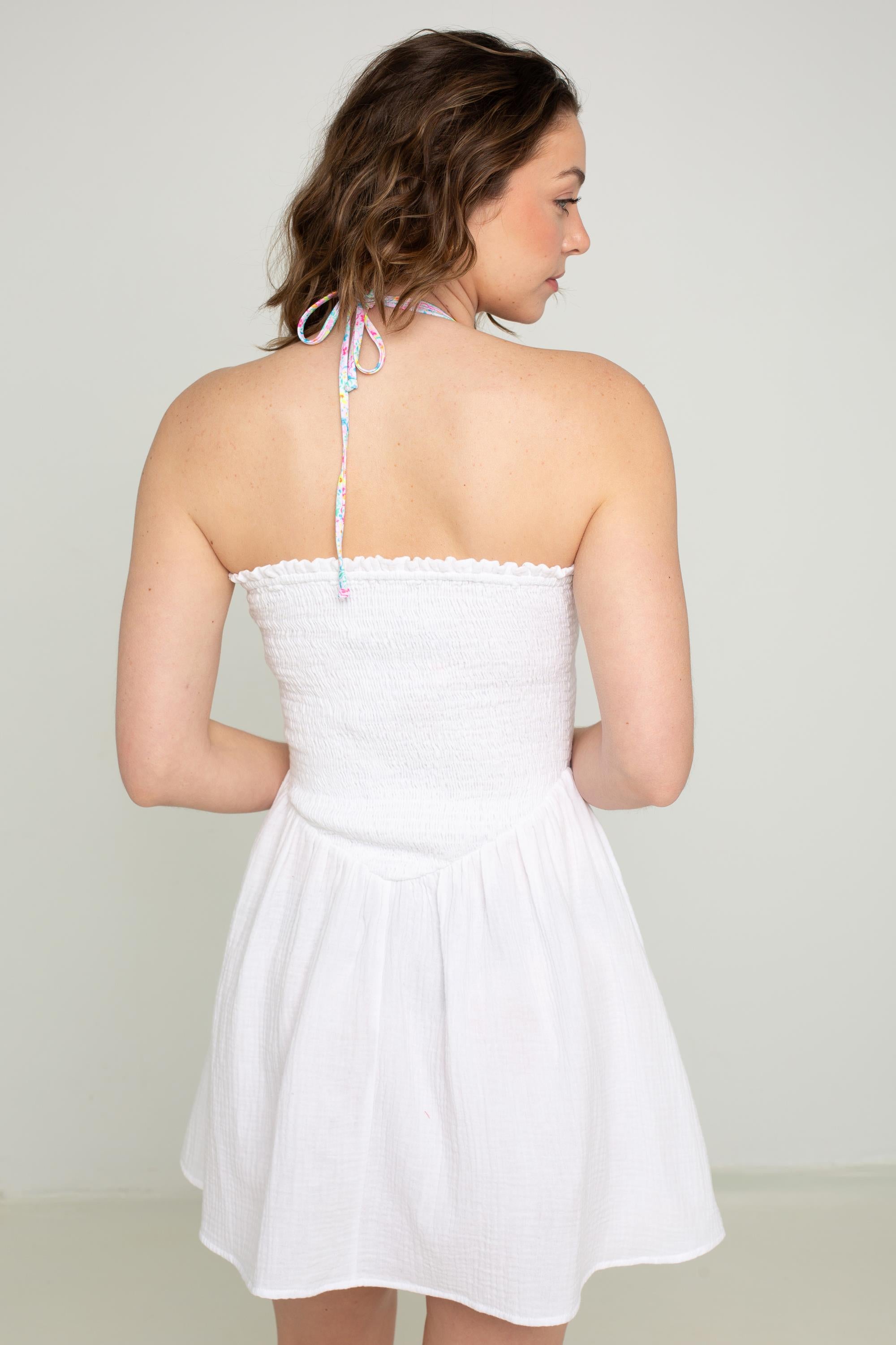 Lily Strapless Gauze Coverup