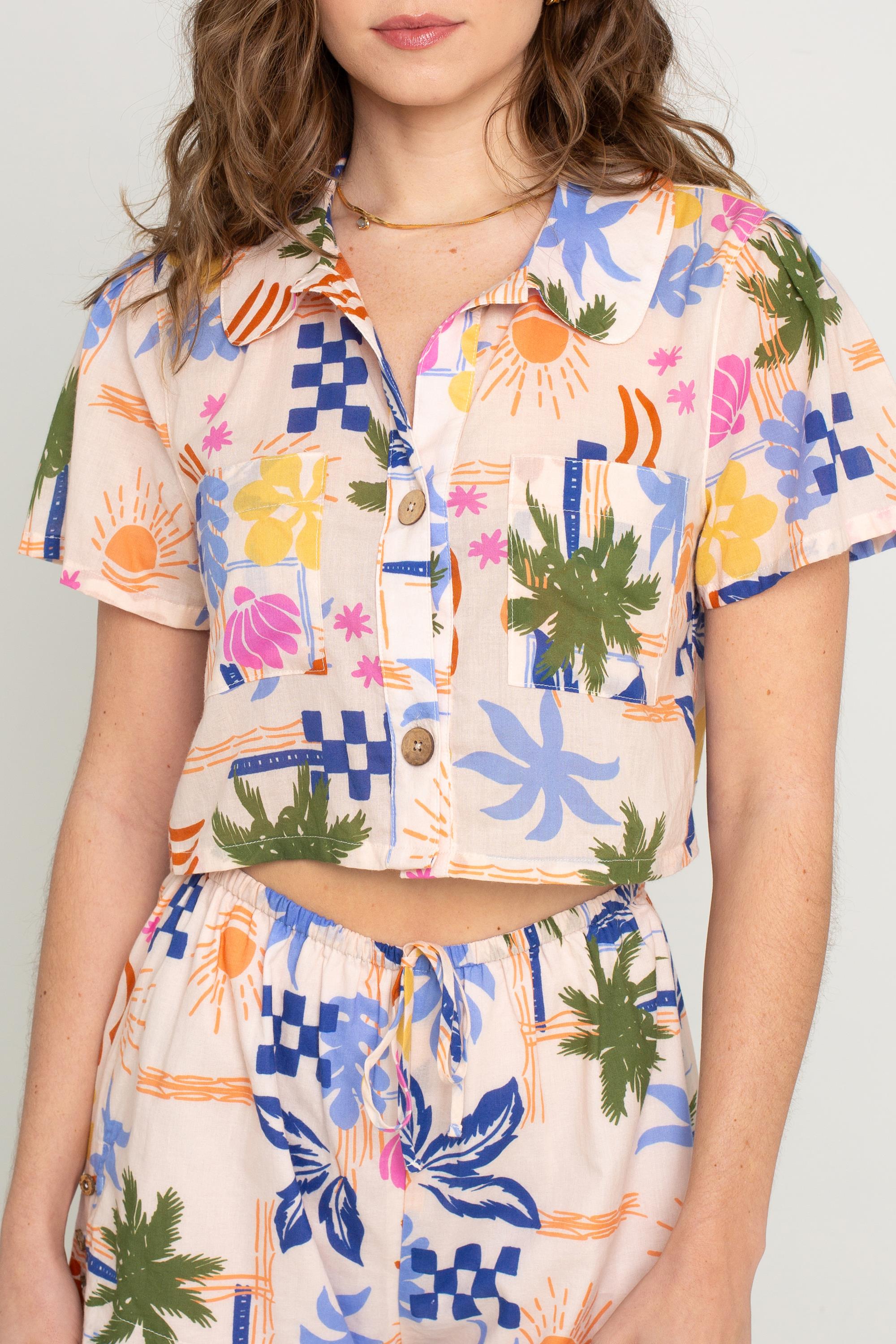 Cait Beach Print Short