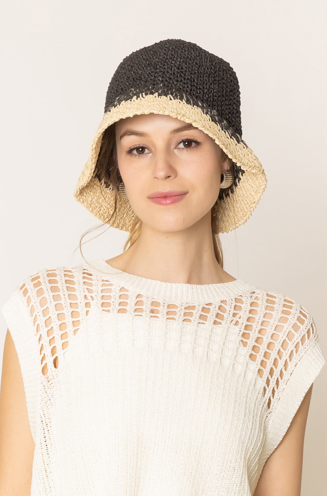 Black And Tan Bucket Hat