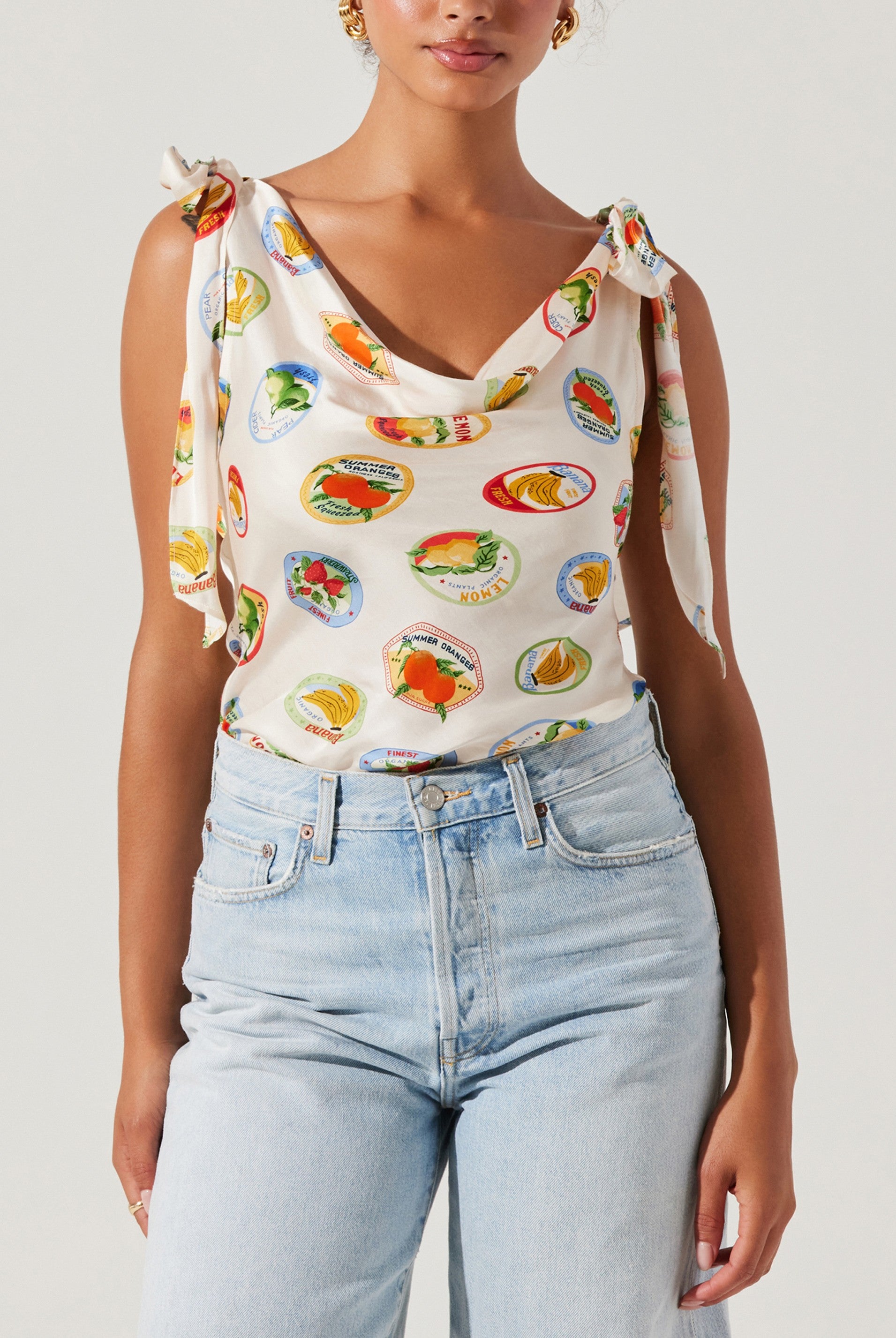 Allexina Tie Strap Top