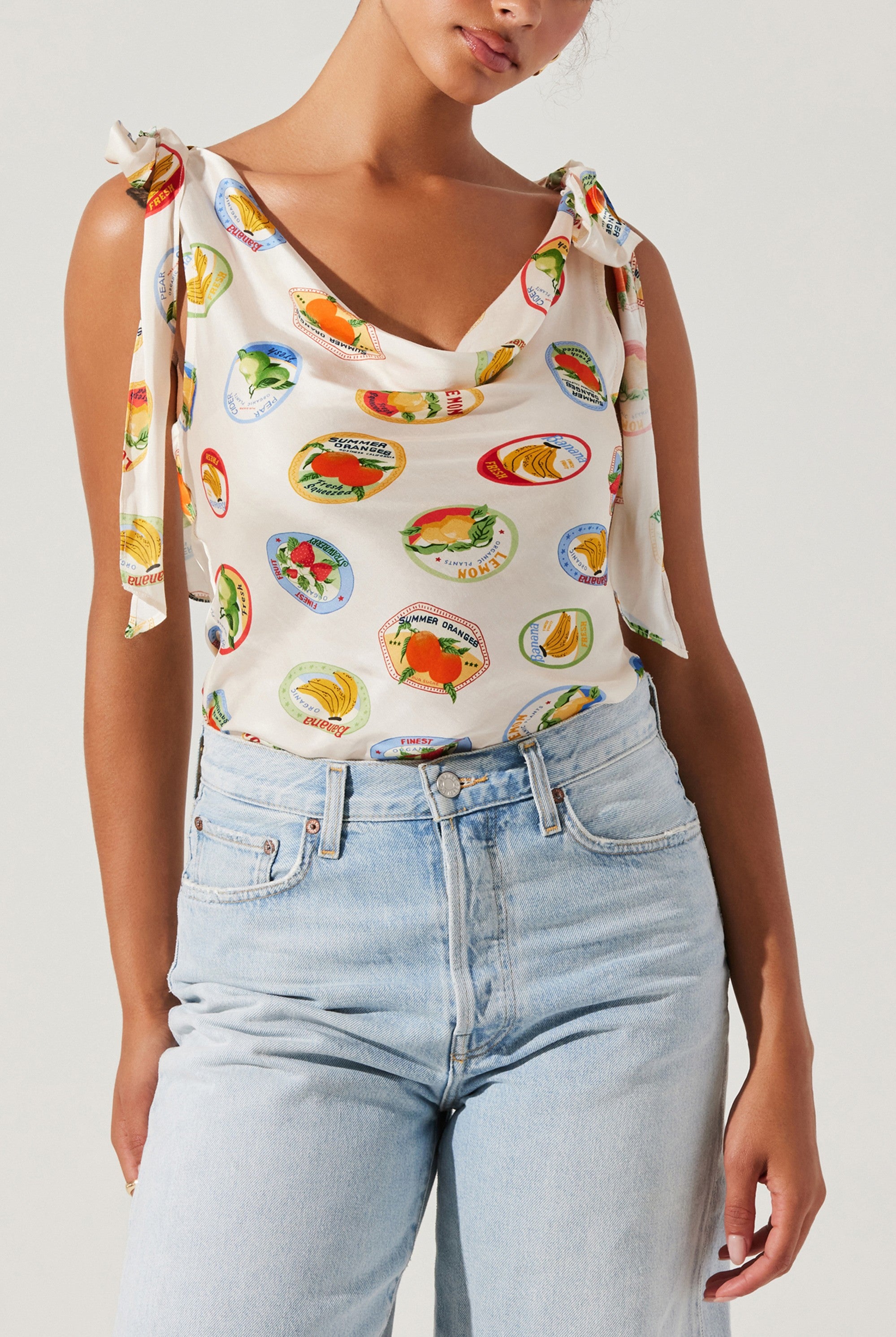 Allexina Tie Strap Top