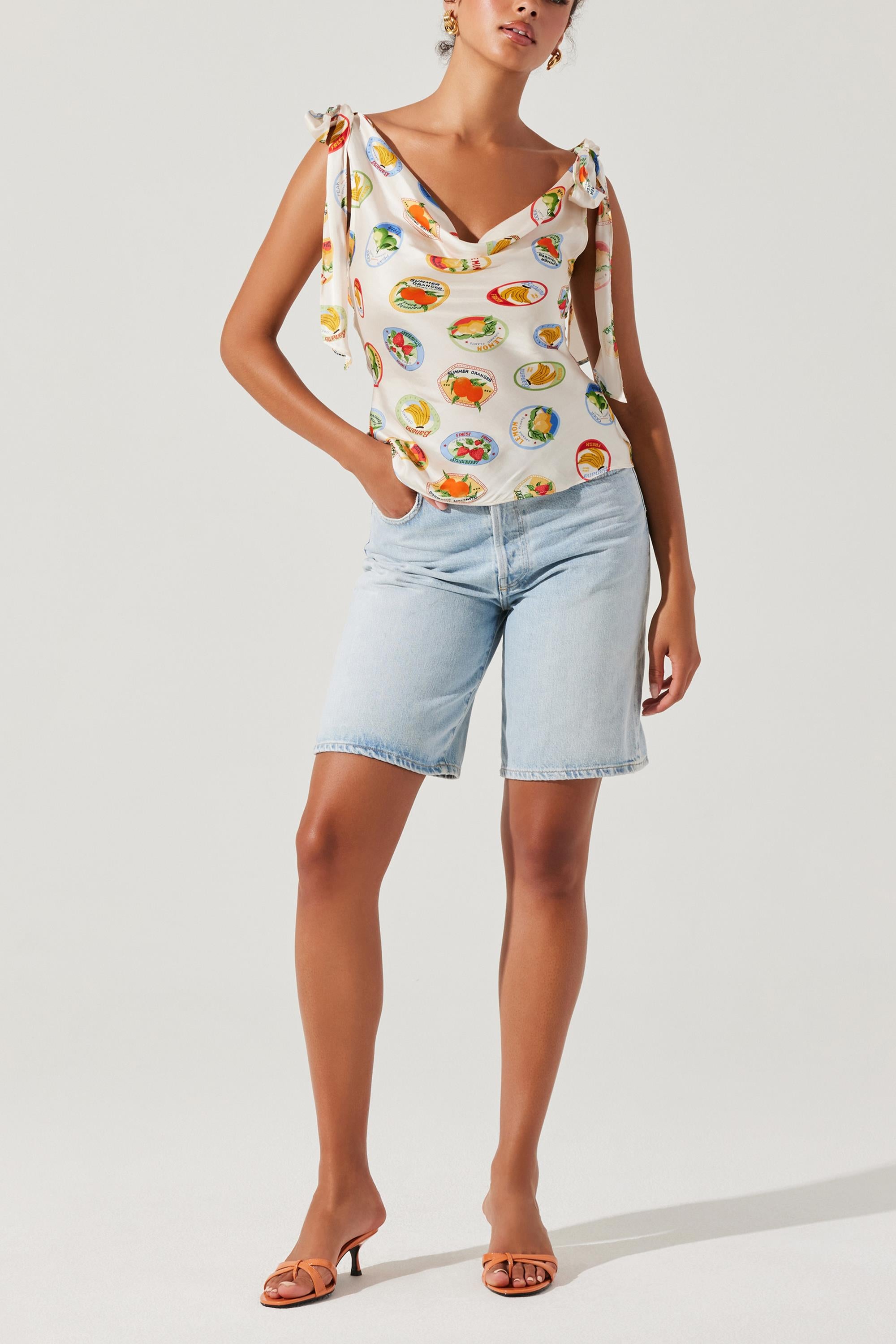 Allexina Tie Strap Top