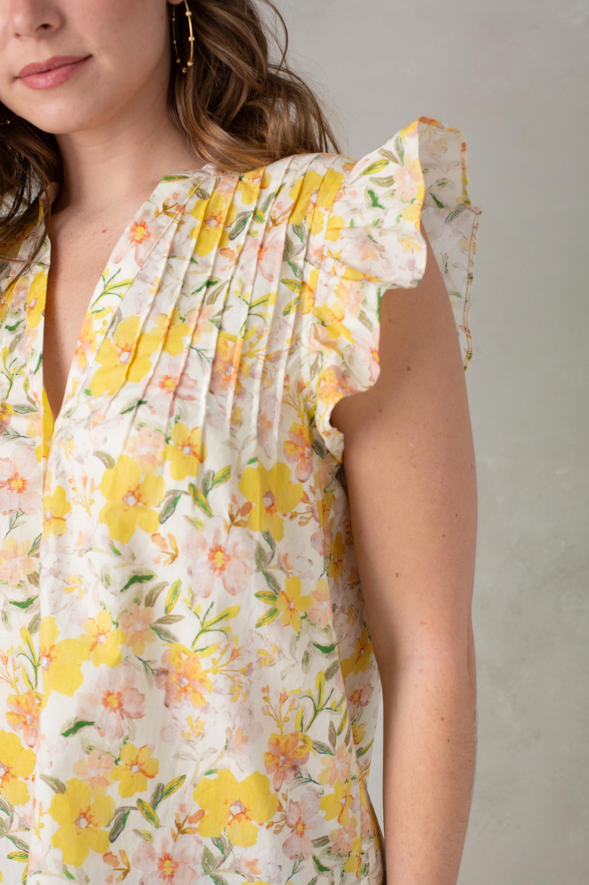 Stacey Printed Sleeveless Blouse