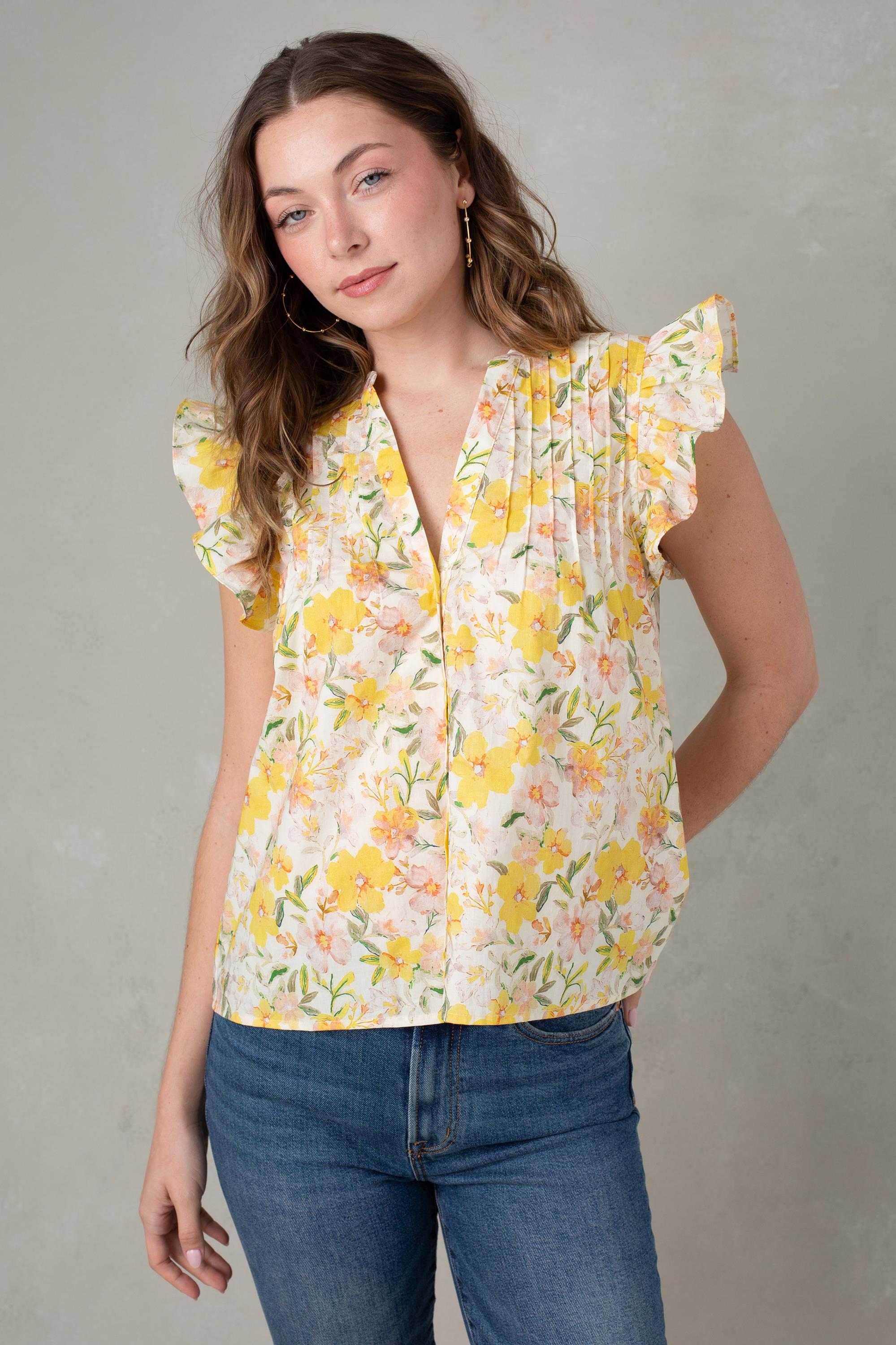 Stacey Printed Sleeveless Blouse