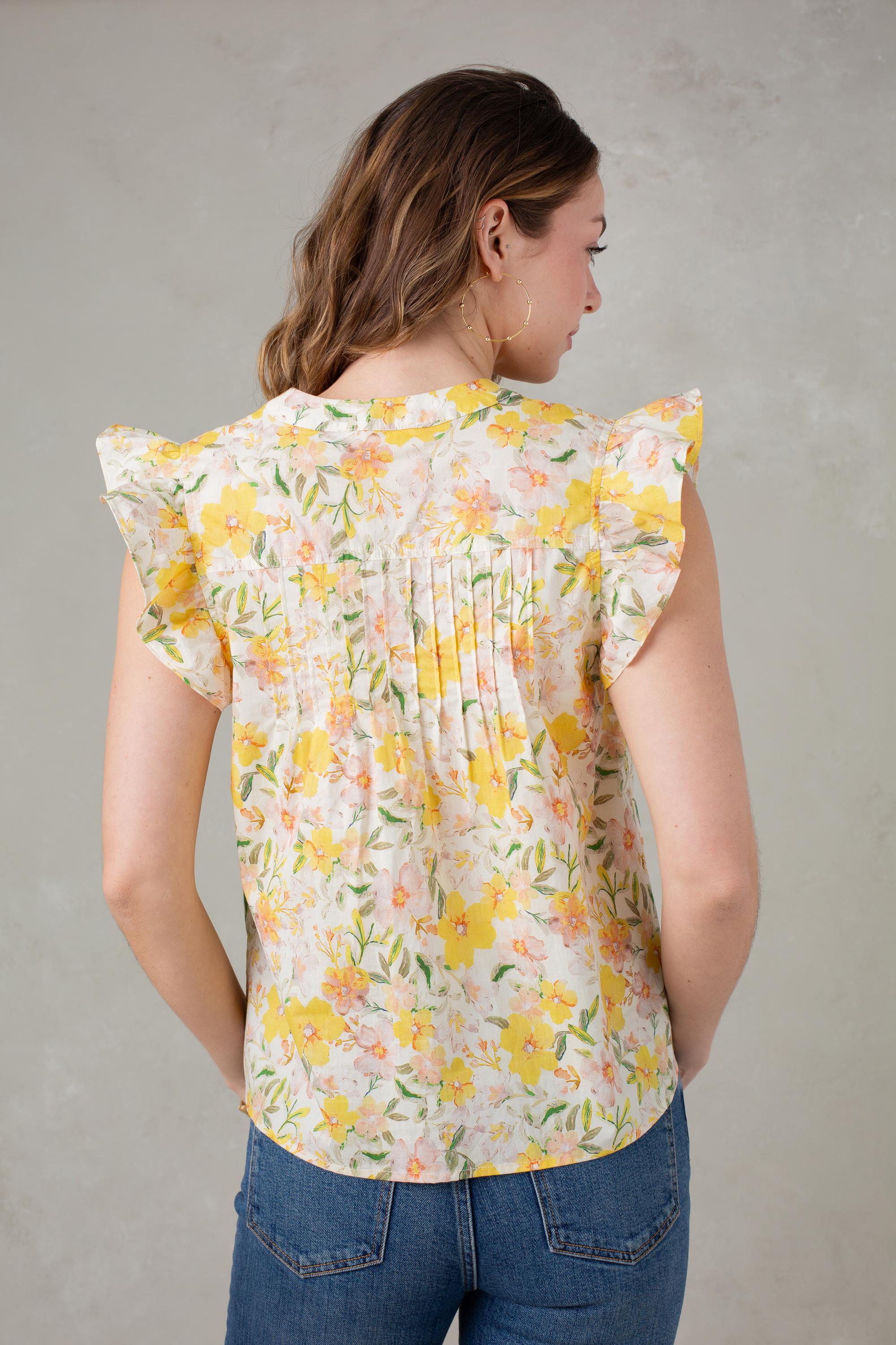 Stacey Printed Sleeveless Blouse