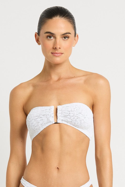 White Leopard Two Tone Blake Bandeau