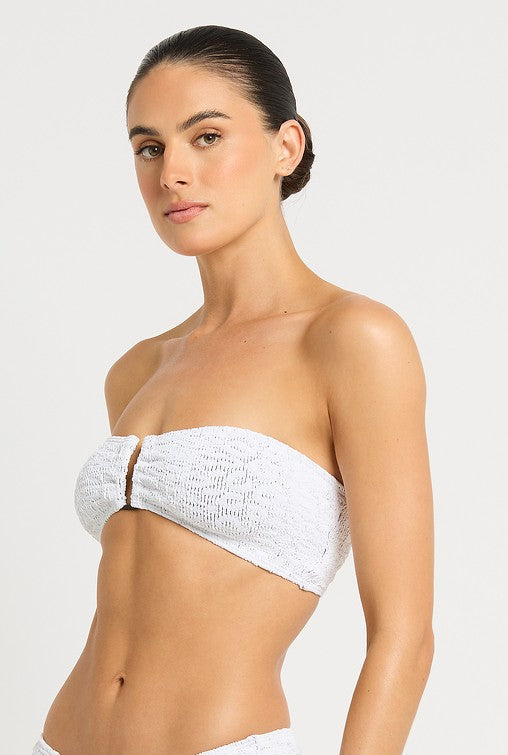 White Leopard Two Tone Blake Bandeau