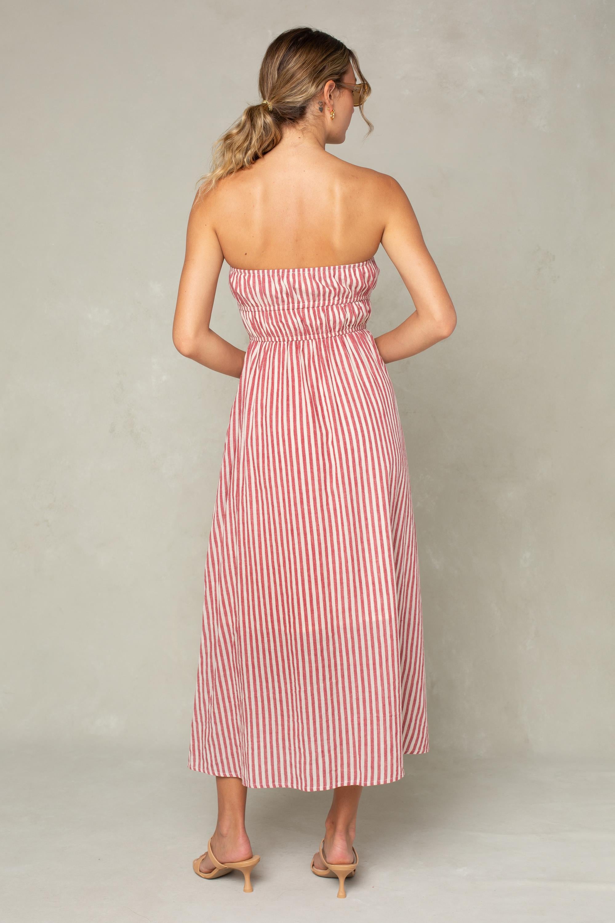 Peyton Strapless Midi Dress