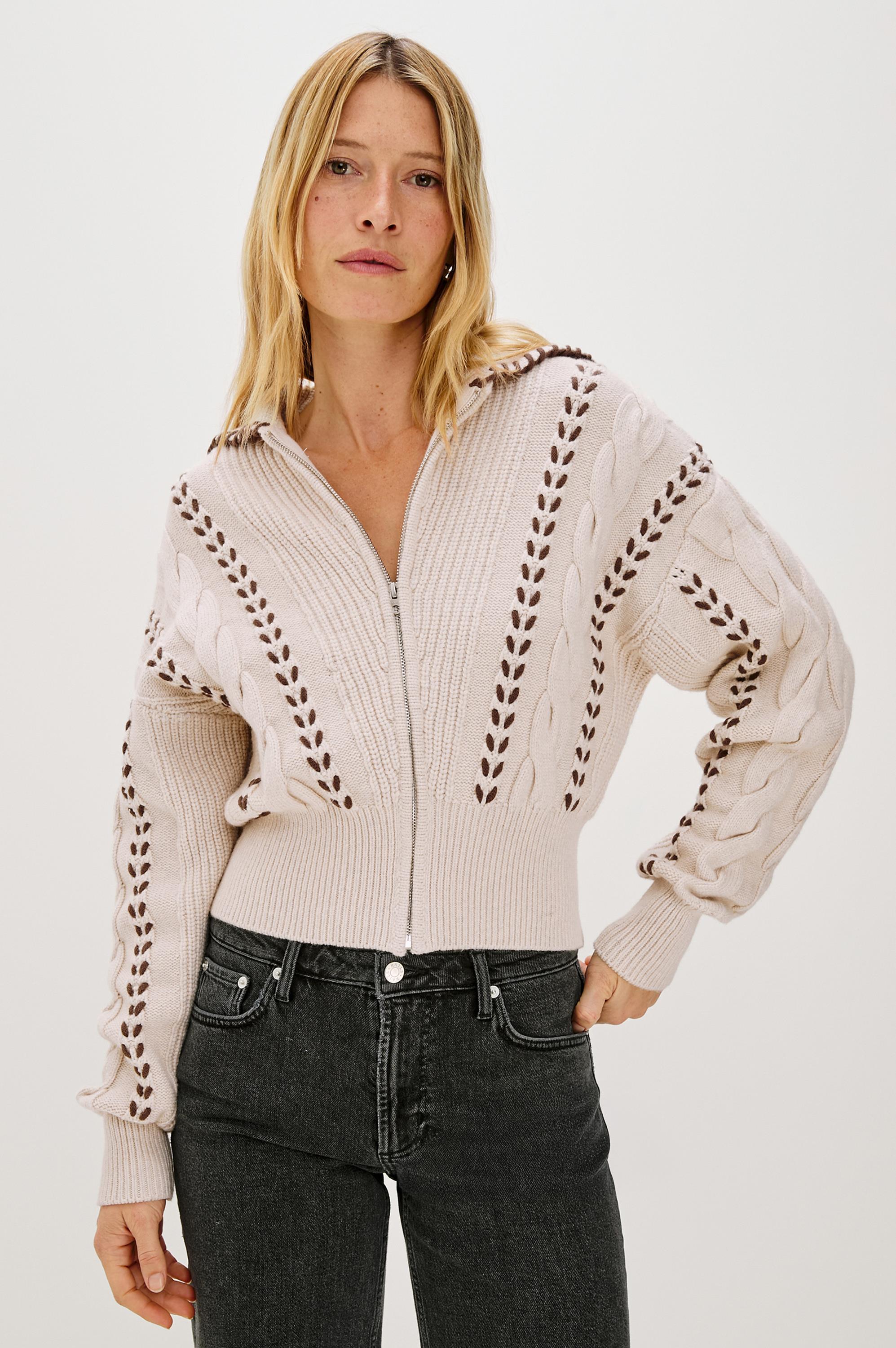 Lune Long Sleeve Zip Front