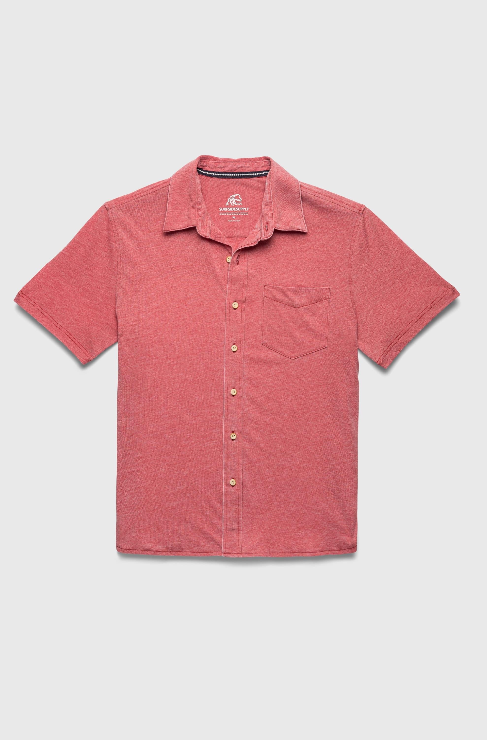 Tony Short Sleeve Burnout Button Up Shirt