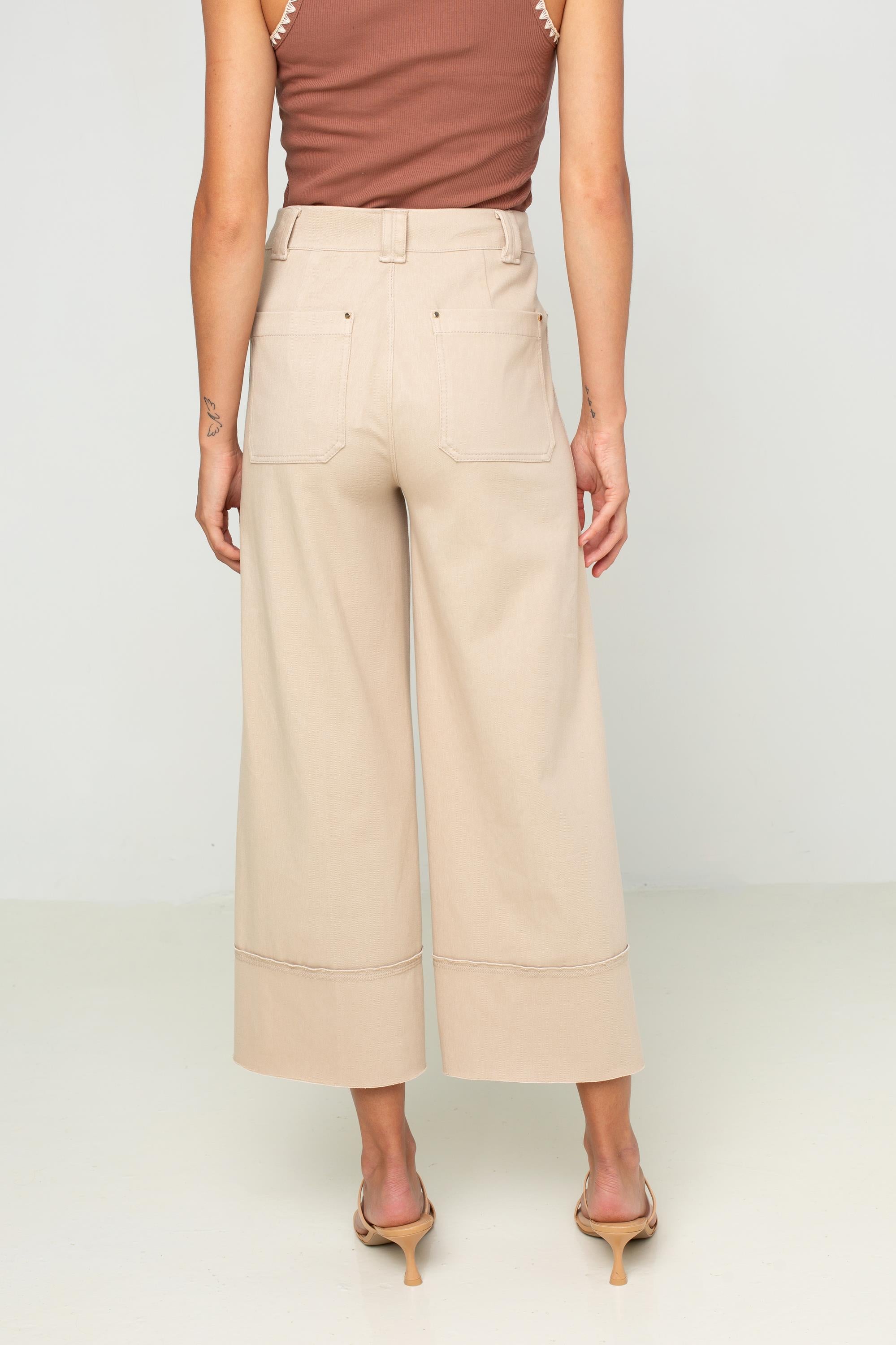 Analia Wide Leg Pant In Linen