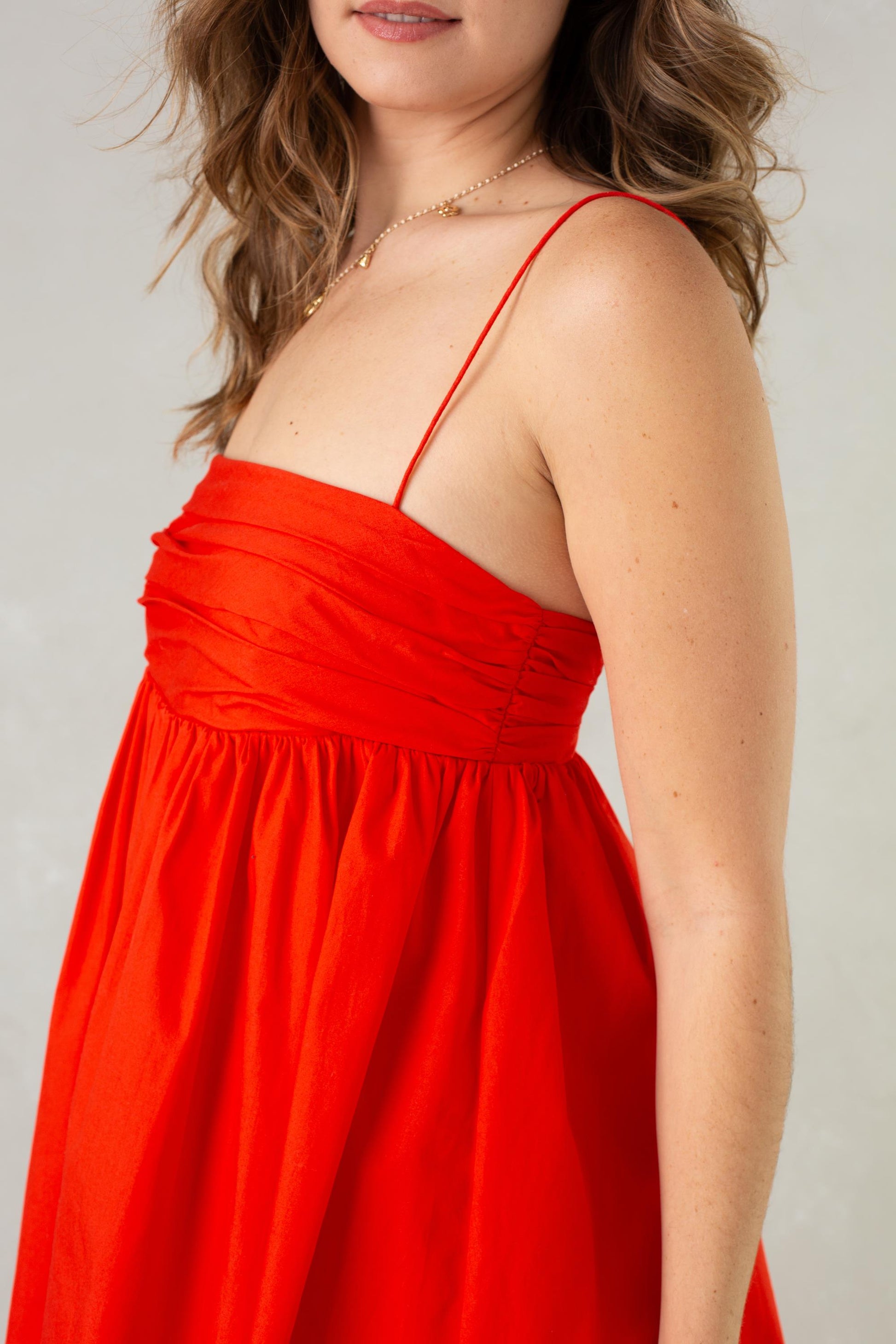 organic cotton mini dress Organic Mini Dress / Coral Rose