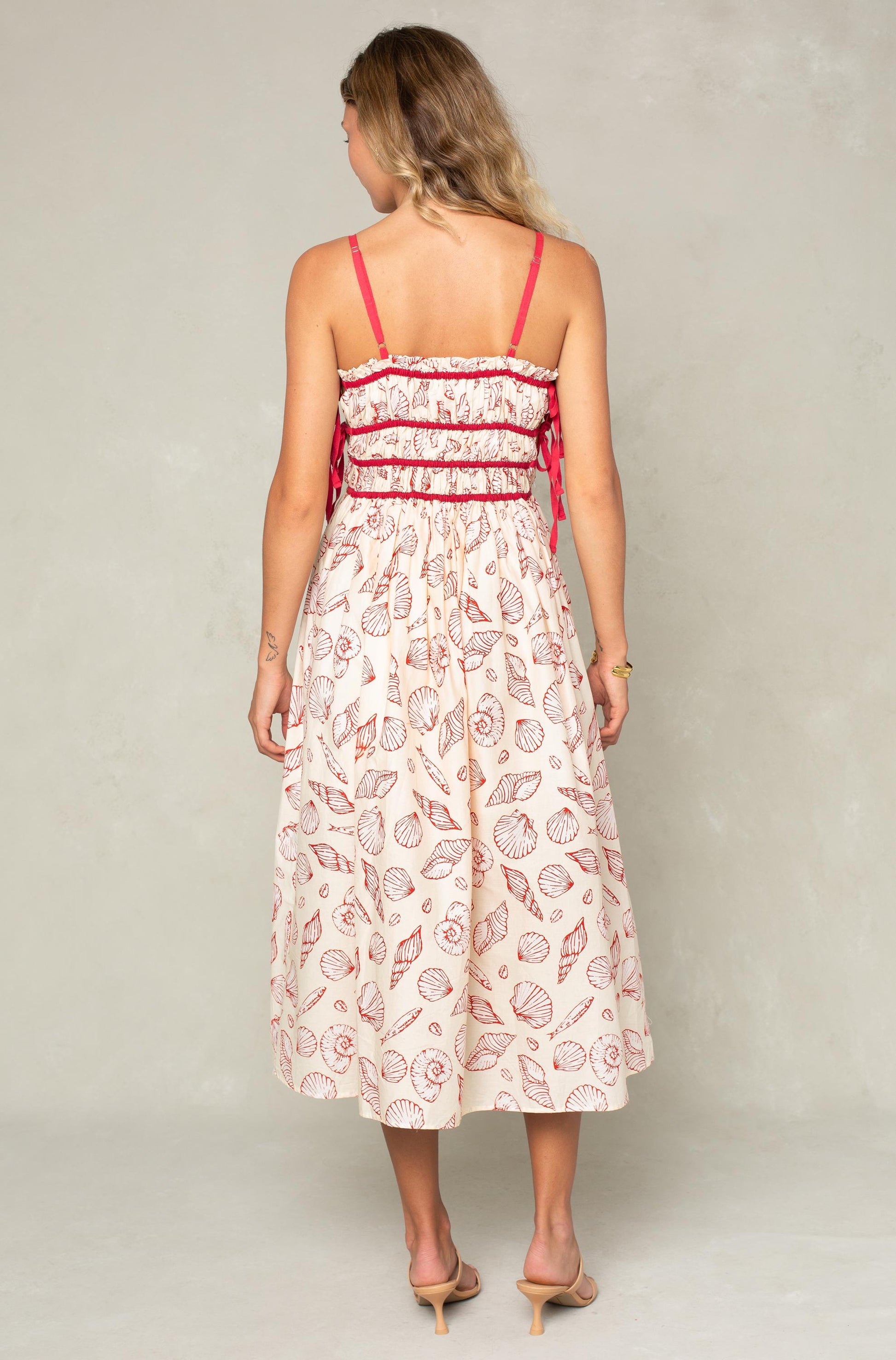 Shelly Side Tie Midi Dress South Moon Under Shelly Side Tie Midi Dress South Moon Under