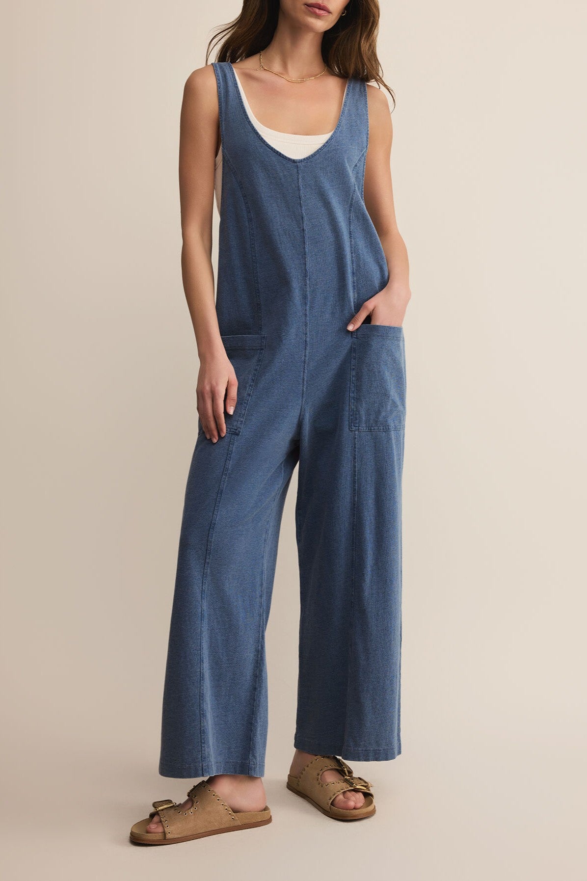 Brasilia Jersey Denim Jumpsuit