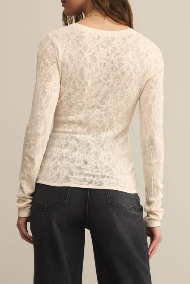 Tibi Scoop Mesh Sweater