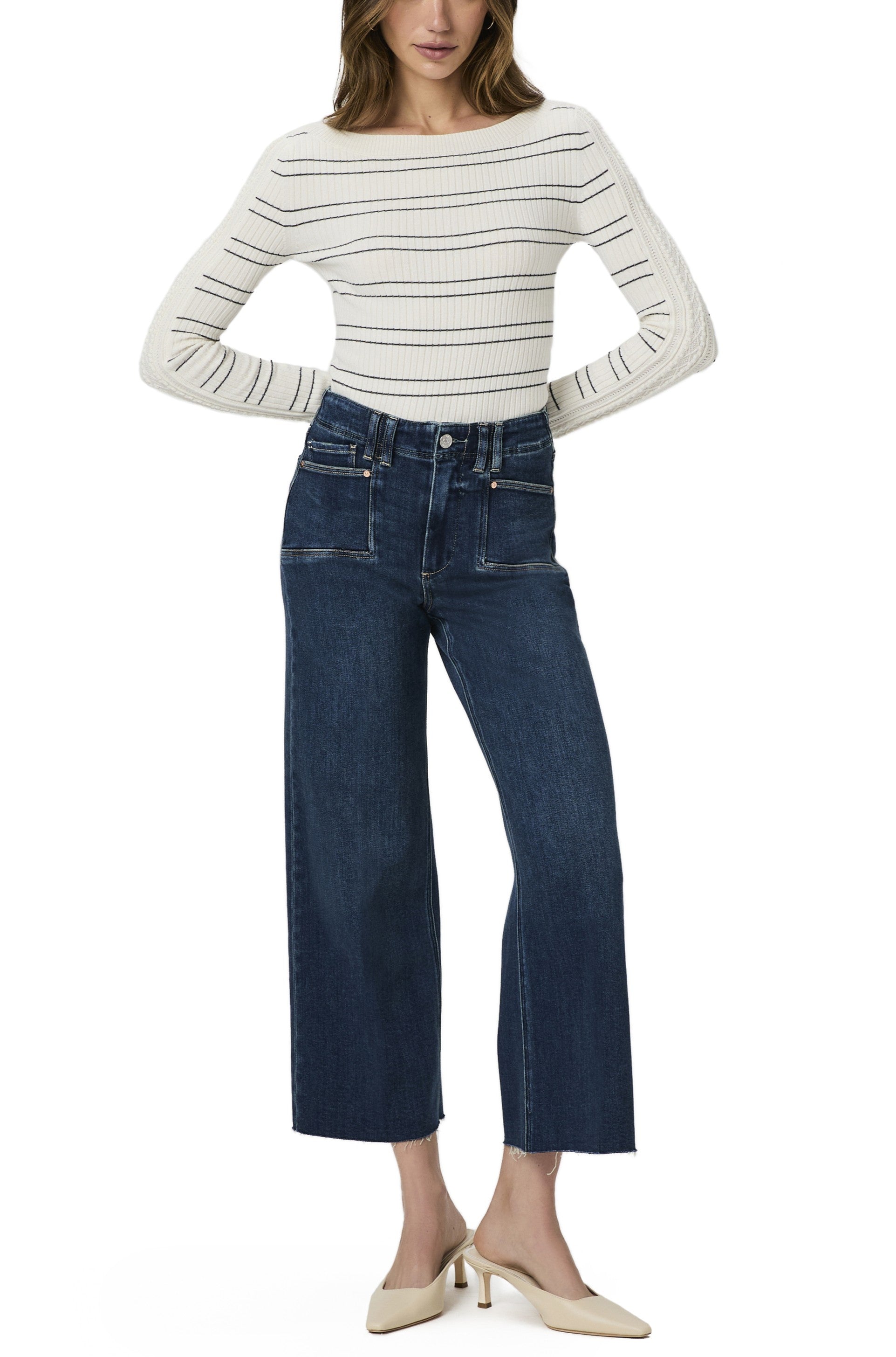 Anessa with Set in Pockets + Raw Hem