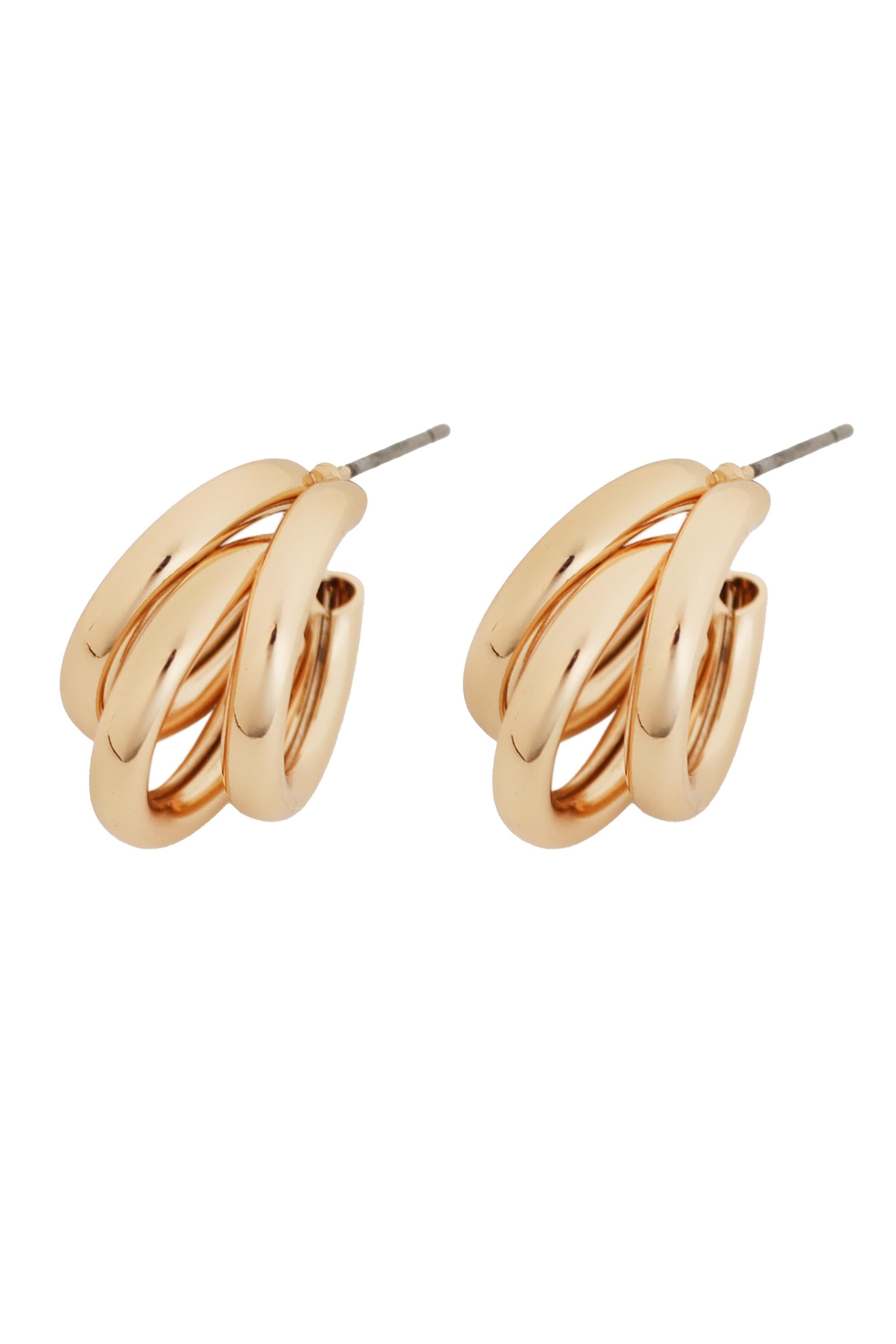 Triple Faux Hoop Earrings