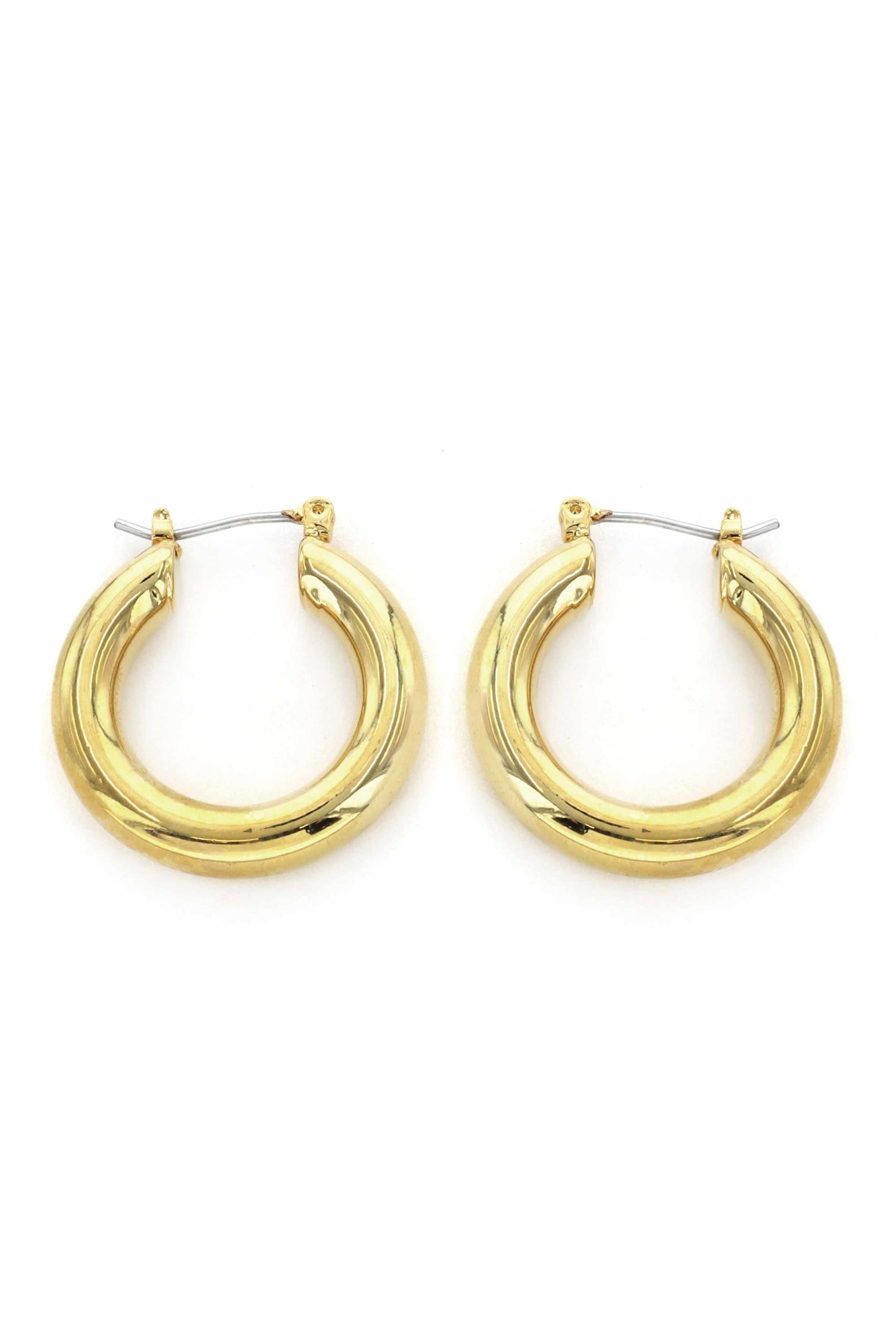 Gold Hinge Hoop Earrings