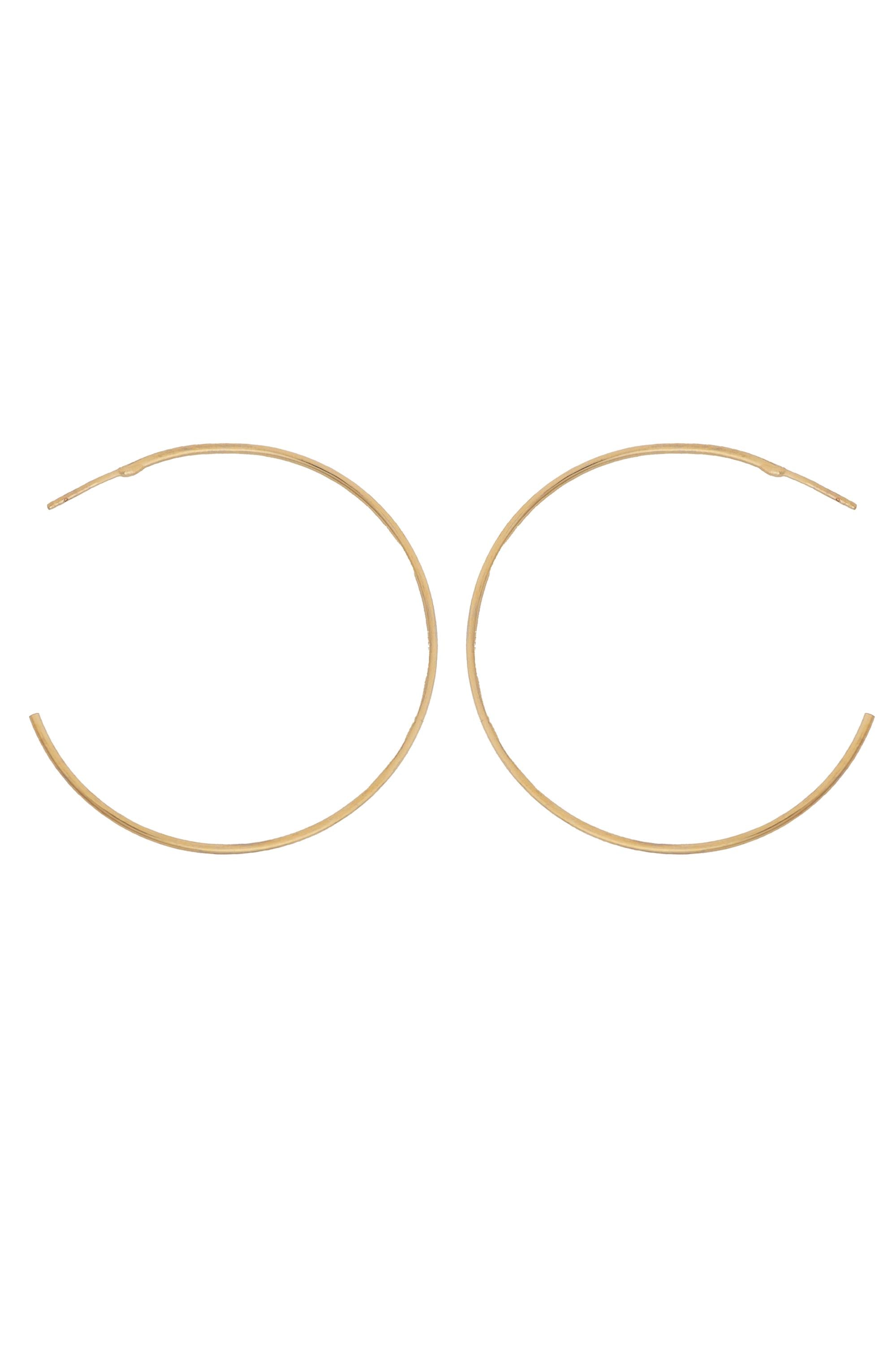 2 In Earring Metal In Hoop Gold